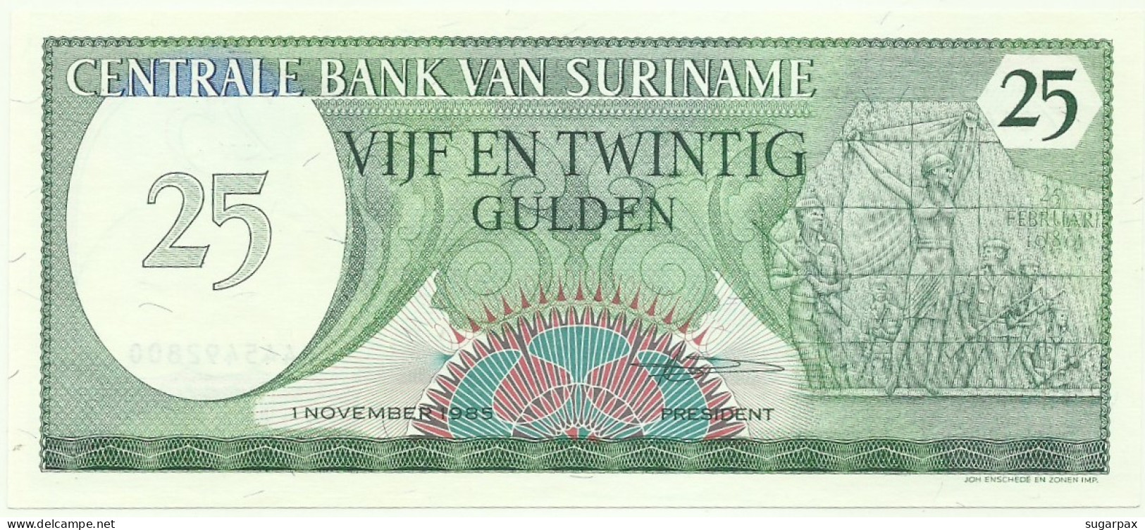 Suriname - 25 Gulden - 1 November 1991 - Pick 127.b - Unc. - Suriname