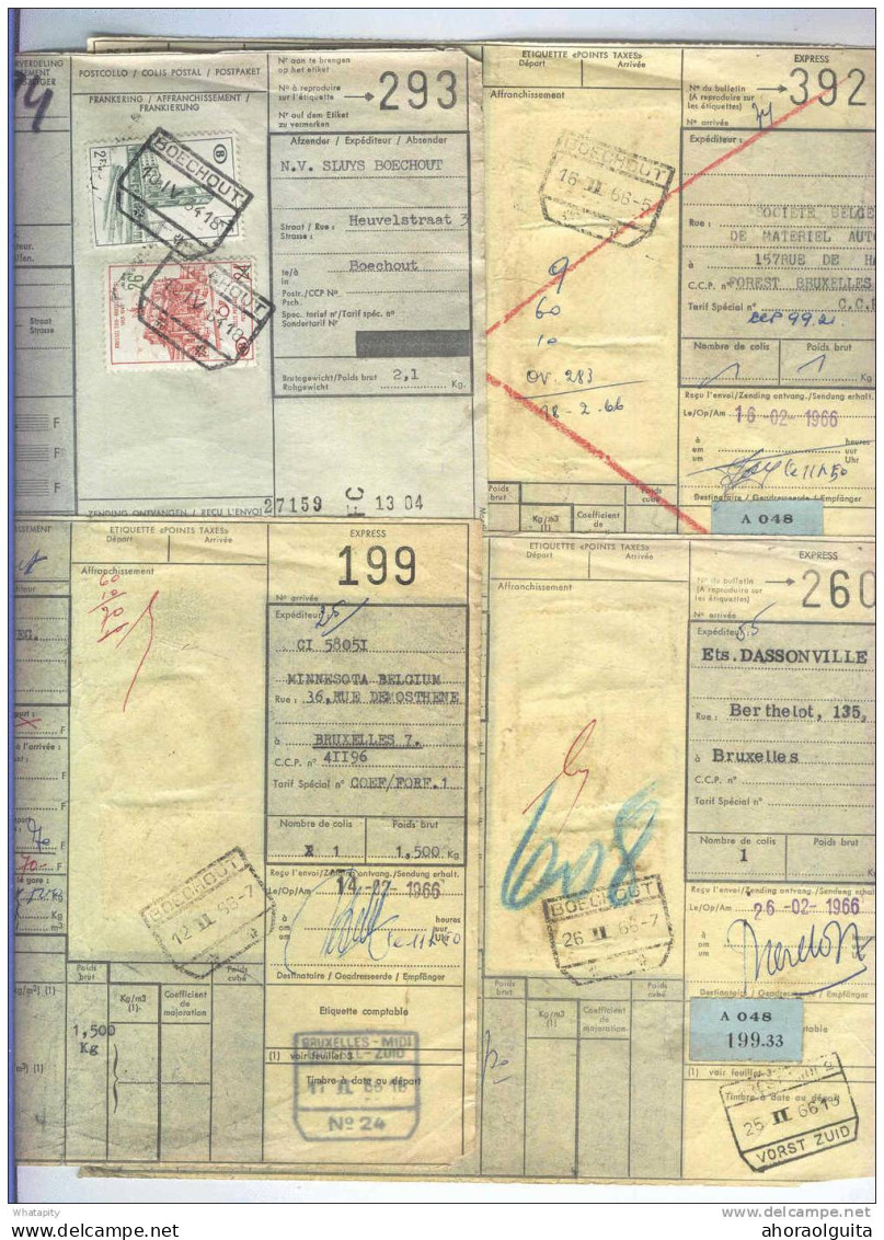 24 Formulaires De Colis Et 3 Fragments 1937/1970 - Timbres CDF Cachets De Gare De BOECHOUT  --  B2/091 - Altri & Non Classificati