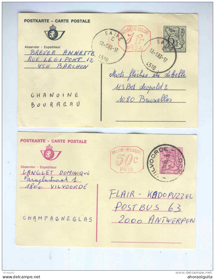 5 X Entier Postal  Textes En Allemand TRILINGUES Ou BILINGUES 1932 / 1984  --  PP119 - Other & Unclassified