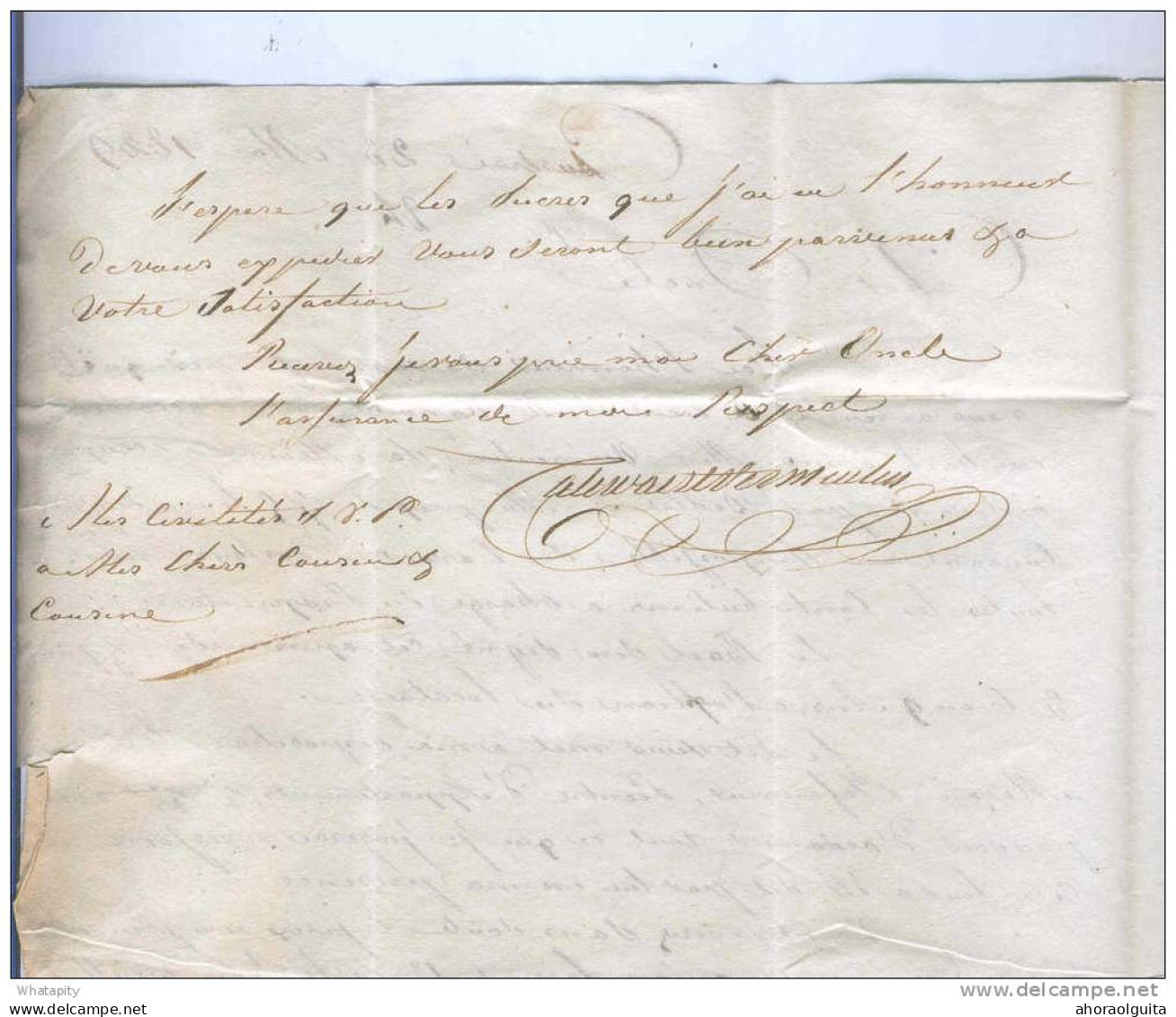 Lettre Précurseur Griffe KORTRYK R / V 1829 Vers GAND - Port 15 Cents à L'encre- Signé Calewaert  --  B6/031 - 1815-1830 (Période Hollandaise)