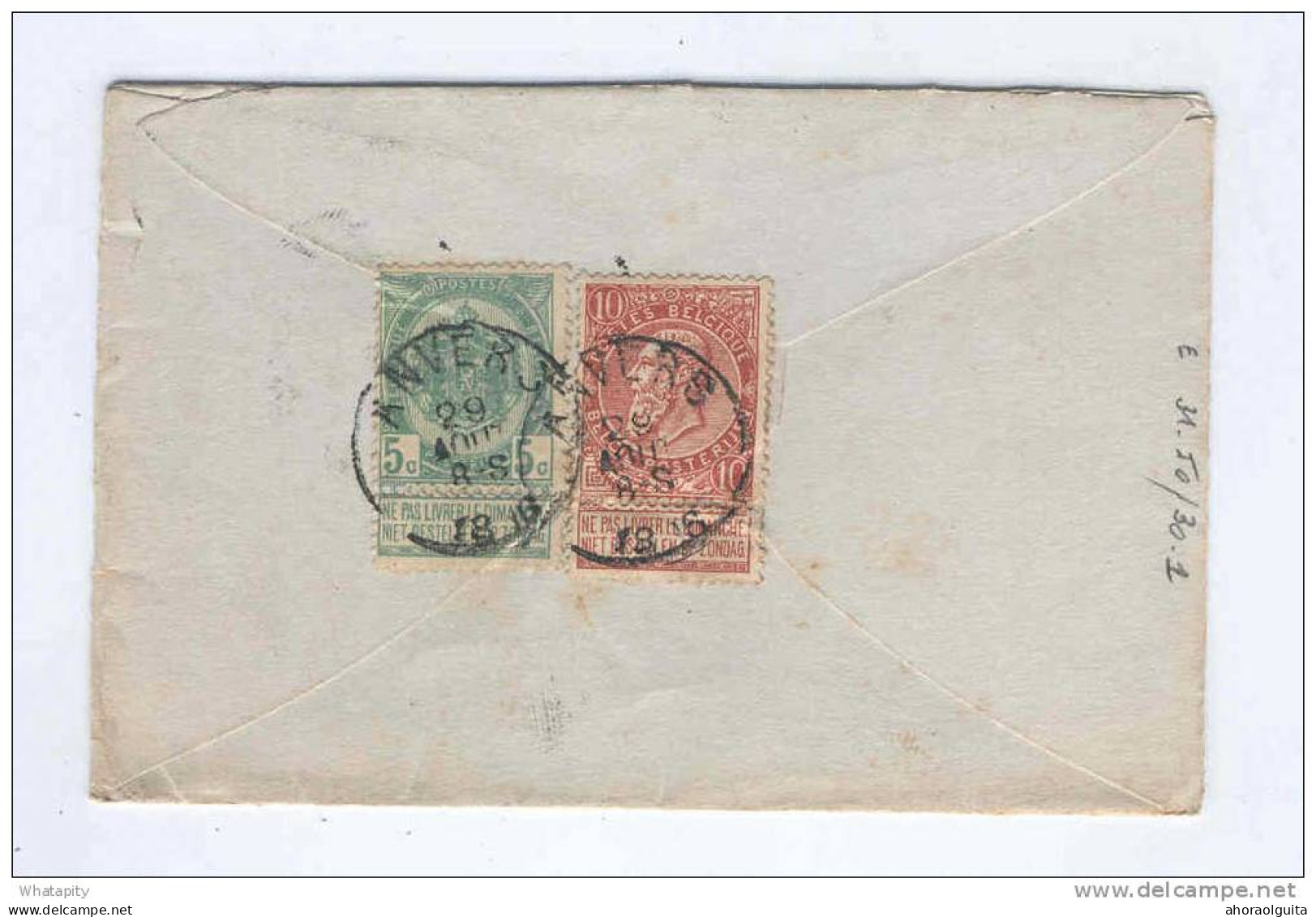 Enveloppe-Lettre Type No 46 + TP 56 Et 57 ANVERS 1896 Vers CHRISTIANIA Norvège  --  14/790 - Enveloppes-lettres