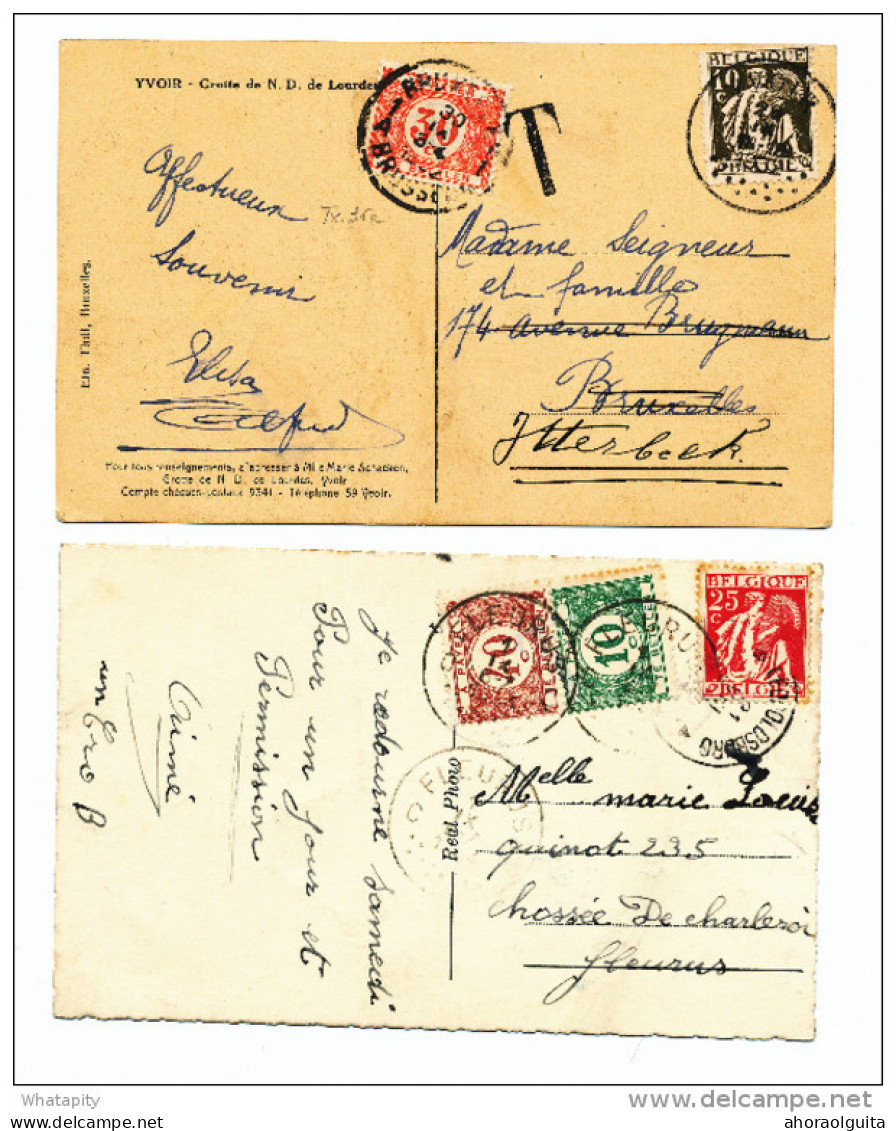 4 Cartes TP Cérès / Mercure Taxées En 1932/1935 , Dont 20 C , 30 C Et 50 C --  WW853 - 1932 Cérès Et Mercure