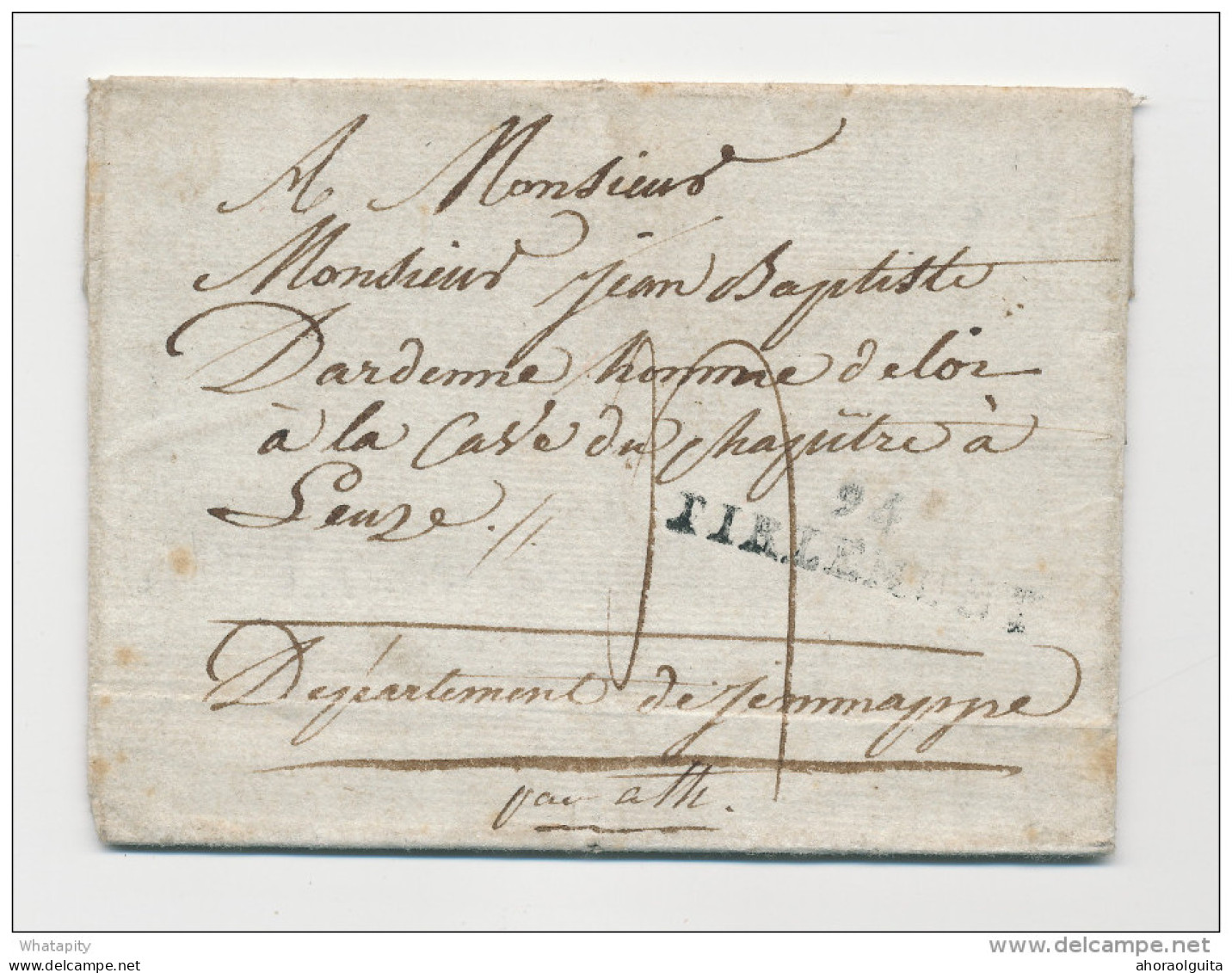 Lettre Précurseur 1807 JODOIGNE Via 94 TIRLEMONT Vers LEUZE Par ATH - Verso 86 ATH En Déboursé --  WW836 - 1794-1814 (French Period)