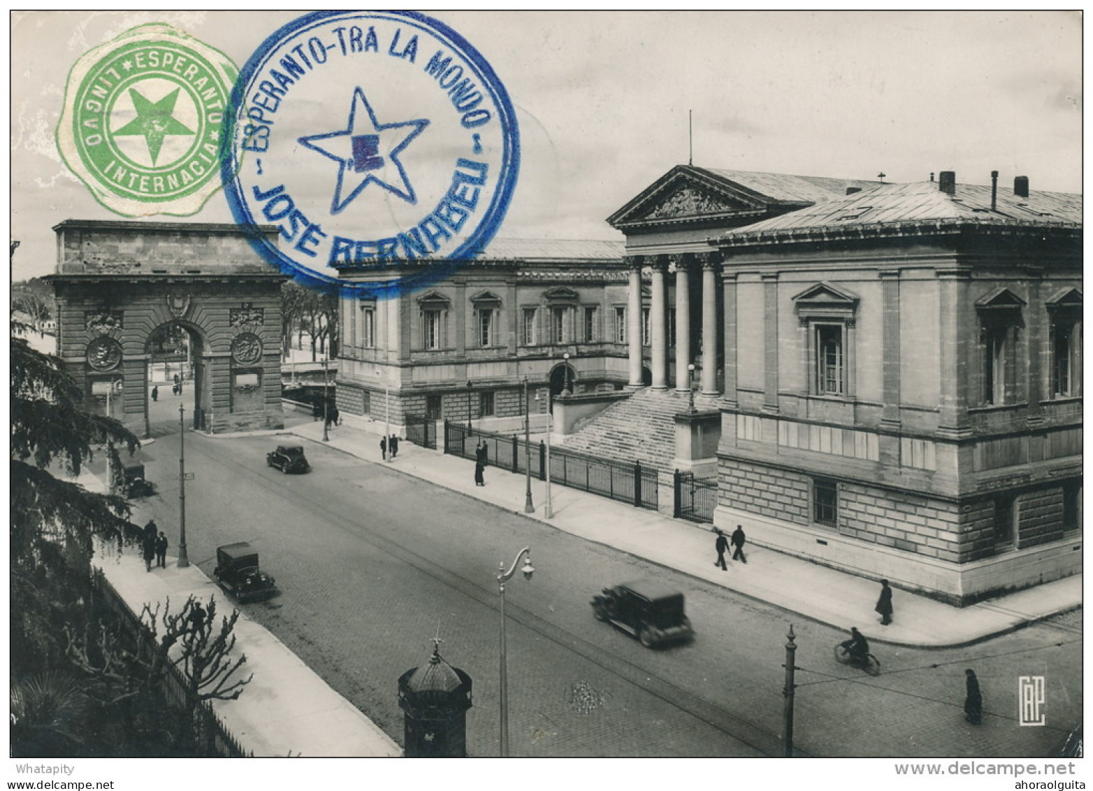 ESPERANTO - FRANCE - Carte-Vue TP Divers MONTPELLIER 1947 +  Vignette Etoile Verte Vers AMSTERDAM  -- C1/798 - Esperanto