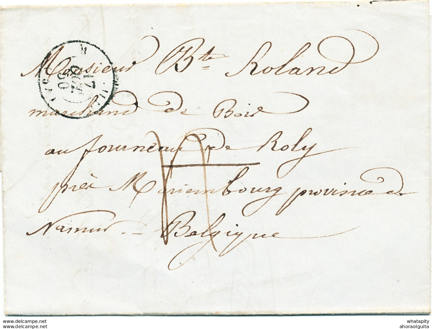 ZZ224 - Lettre Précurseur MOULINS LILLE 1850 Vers ROLY Via  MARIEMBOURG - FRANCE Par MOUSCRON - Ufficio Di Transito