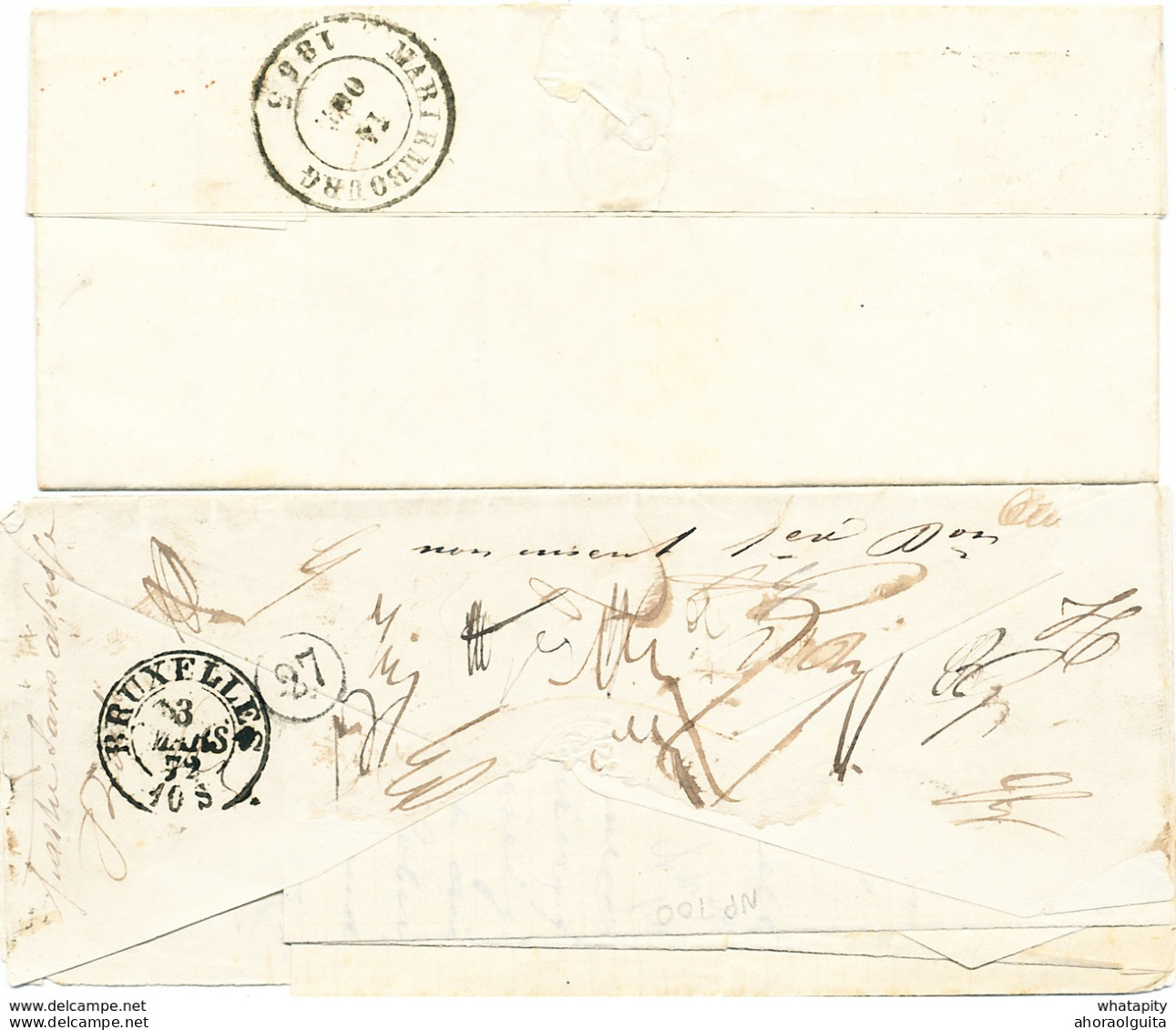 110/26 - Lettre + Contenu TP 30 Points 387 WALCOURT 1872 - Boite Rurale AS - Origine Manuscrite THY LE CHATEAU - Poste Rurale