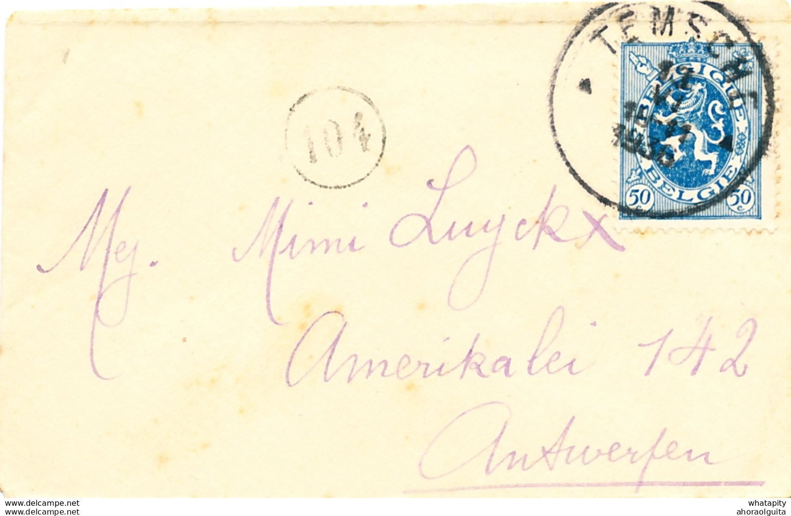 ZZ277 -- Enveloppe De Carte De Visite TP Lion Héraldique TEMSCHE 1936 - 1929-1937 Leone Araldico