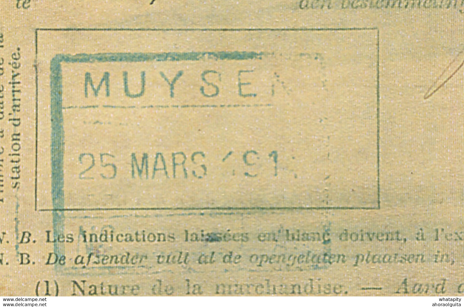 YY 235 - Entier Postal Avis De Réception Cachet De Gare Bleu MUYSEN 1914 Vers ISEGHEM - Nord Belge