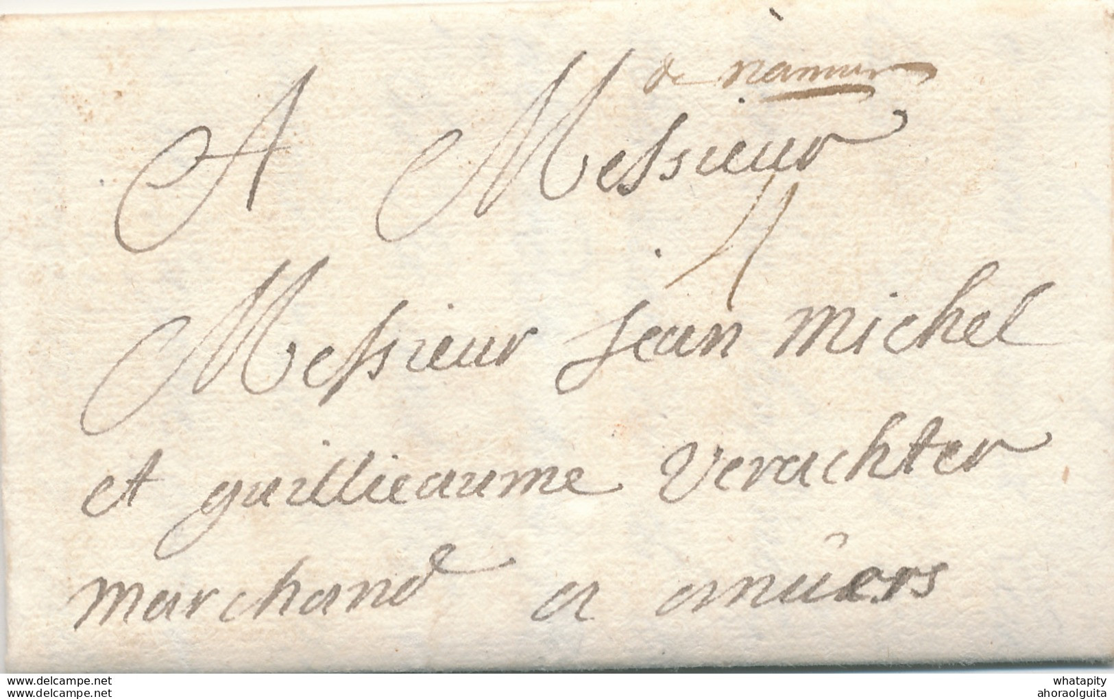 766/29 - Lettre Précurseur 1716 DINANT Vers ANTWERPEN - Manuscrit De Namur - Marque 4 Stuivers à L'encre - 1714-1794 (Pays-Bas Autrichiens)