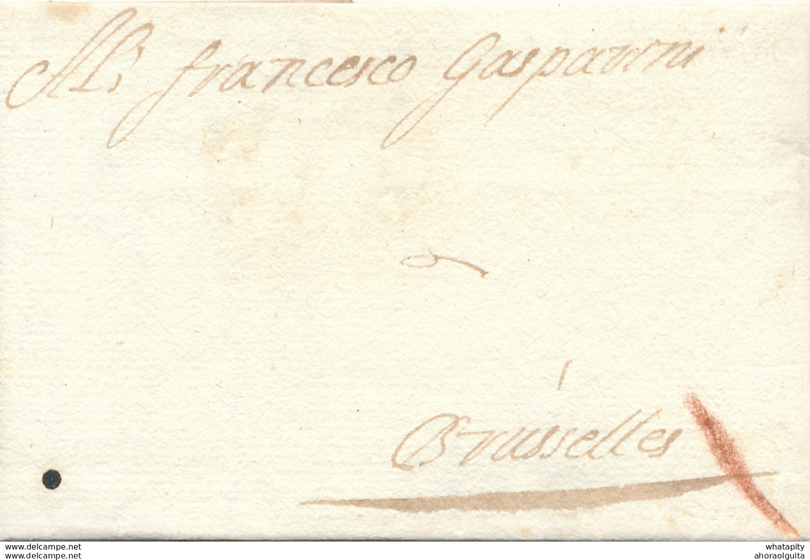 759/29 - Lettre Précurseur 1700 ANTWERPEN Vers BRUXELLES - Marque Oblique à La Craie ( Transport Par Messager ) - 1621-1713 (Pays-Bas Espagnols)