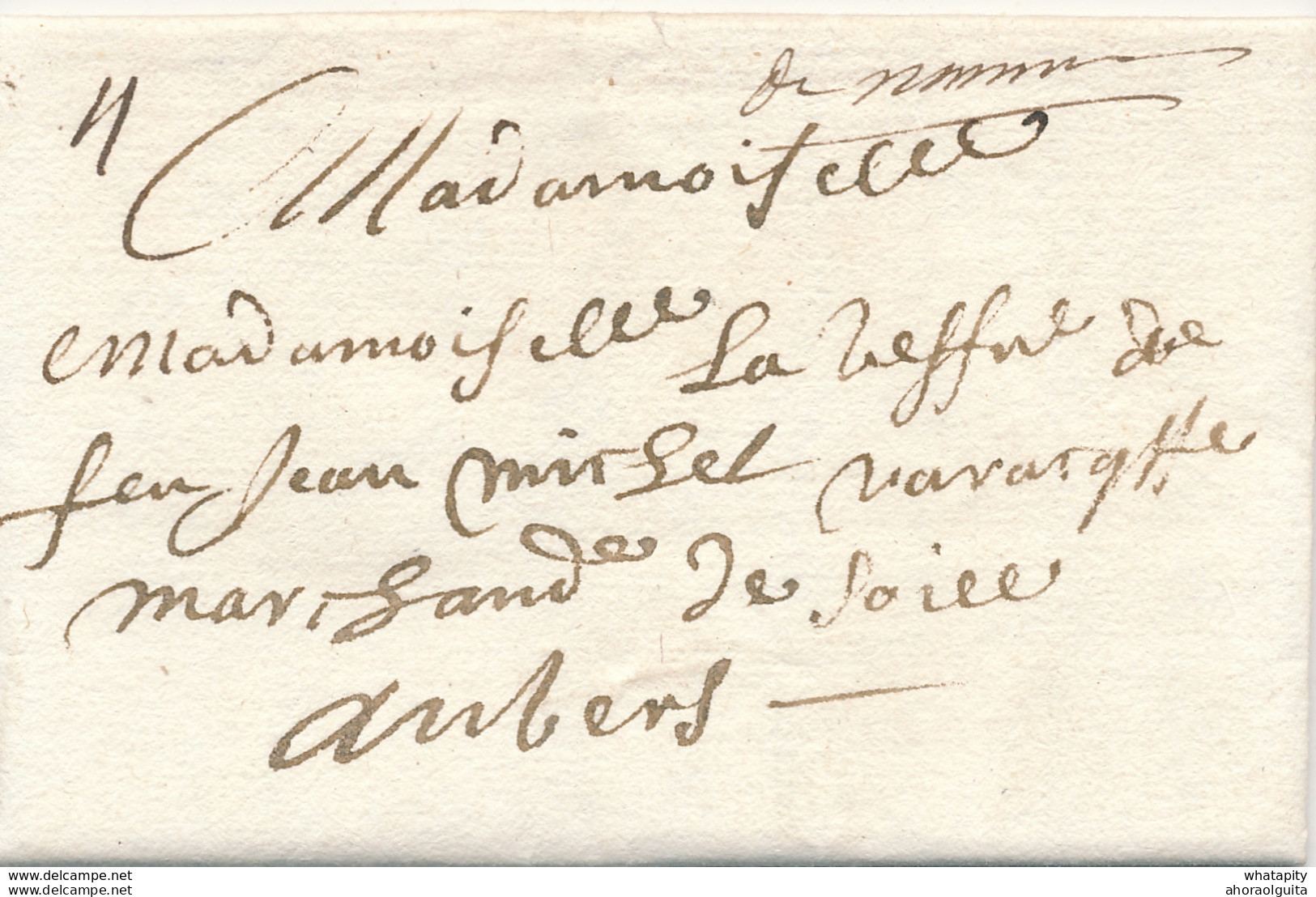 768/29 - Lettre Précurseur 1717 NAMUR Vers ANTWERPEN - Manuscrit De Namur - Marque 4 Stuivers àl'encre - 1714-1794 (Paises Bajos Austriacos)