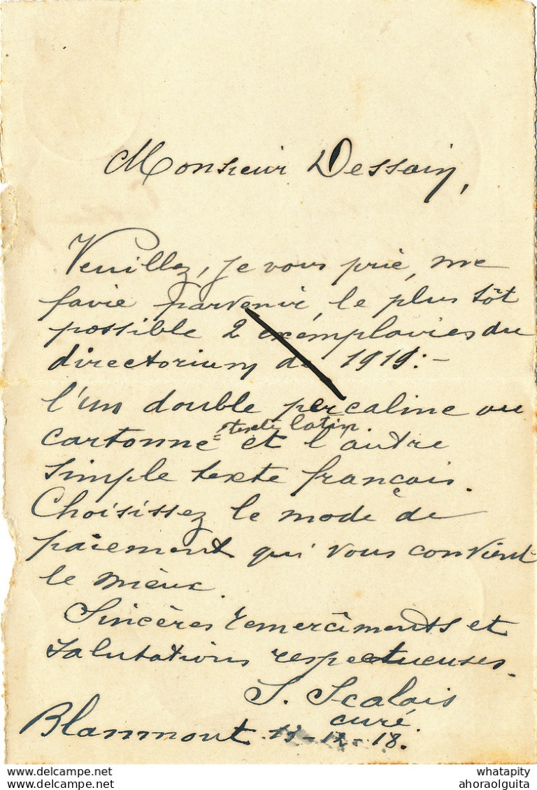 684/27 - Entier Carte-Lettre Petit Albert 10 C - Cachet FORTUNE (sans Millésime 1919 ) CHASTRE-VILLEROUX ( Ex BLANMONT) - Letter-Cards