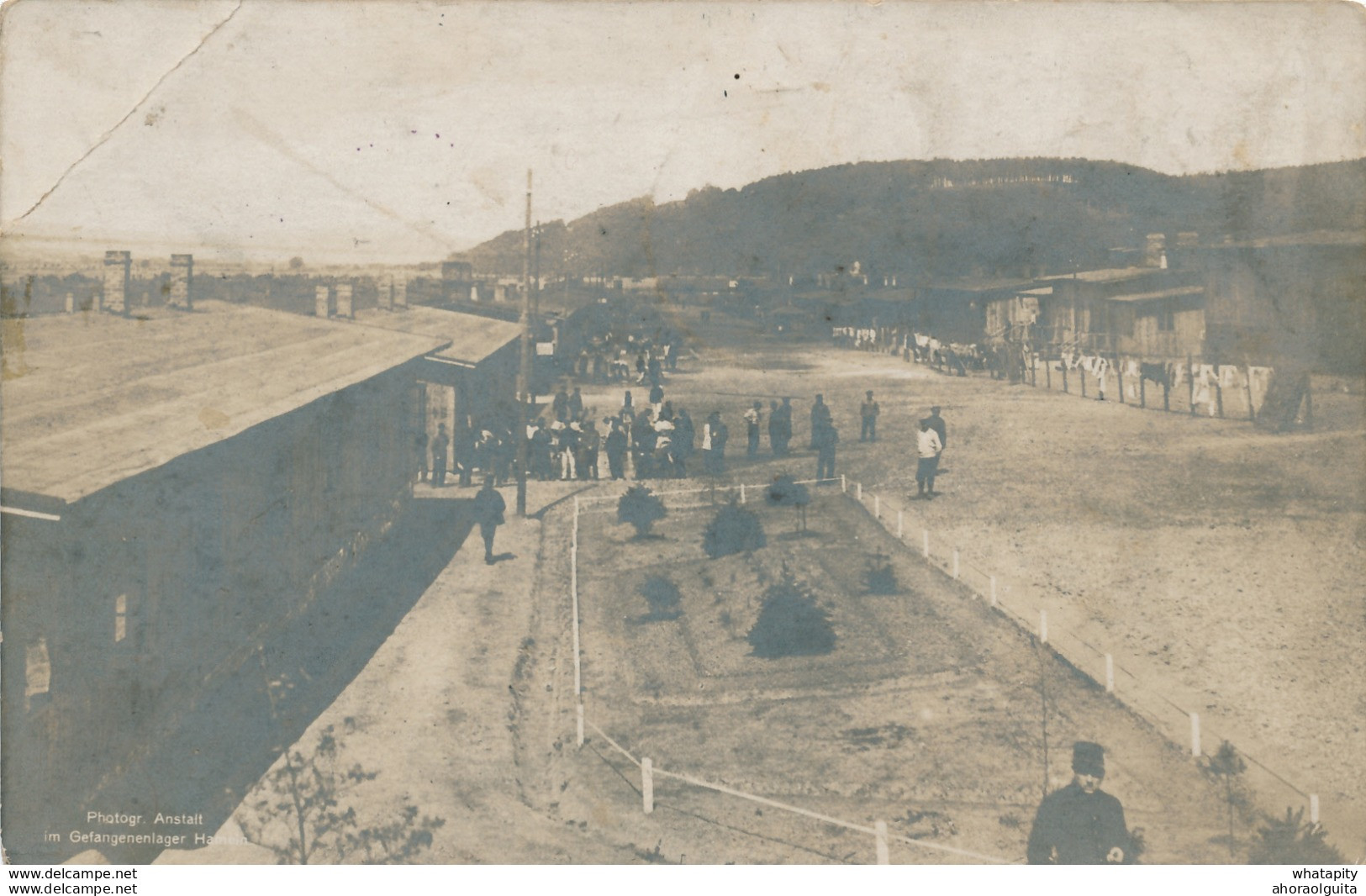 632/27 -  Carte-Photo Du Camp De SOLTAU 1917 - Censure Du Camp - Prisonnier Moyoni Vers ST AMAND Lez FLEURUS - Kriegsgefangenschaft