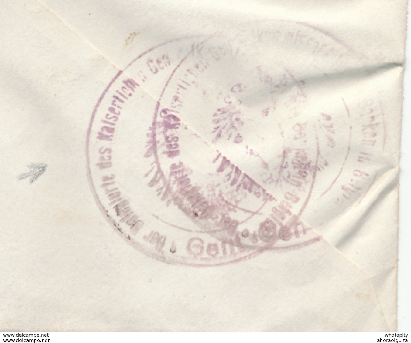 472/27 -- Lettre TP Germania Annulé Censure Des Etapes GENT 1917 - Entete Et Cachet Sucrerie De MOERBEKE Waes - OC26/37 Territoire Des Etapes