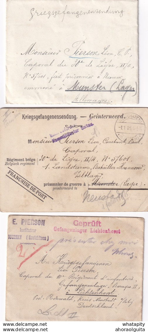 DDW783 - Petite Archive De 26 Lettres/cartes Vers Le Caporal Pierson , Prisonnier En Allemagne (fin 1914 - Fin 1918). - Krijgsgevangenen