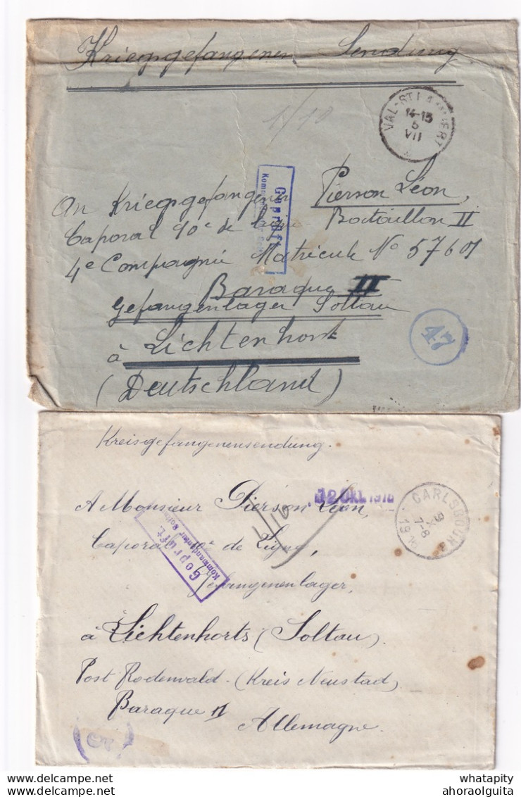 DDW783 - Petite Archive De 26 Lettres/cartes Vers Le Caporal Pierson , Prisonnier En Allemagne (fin 1914 - Fin 1918). - Prisioneros