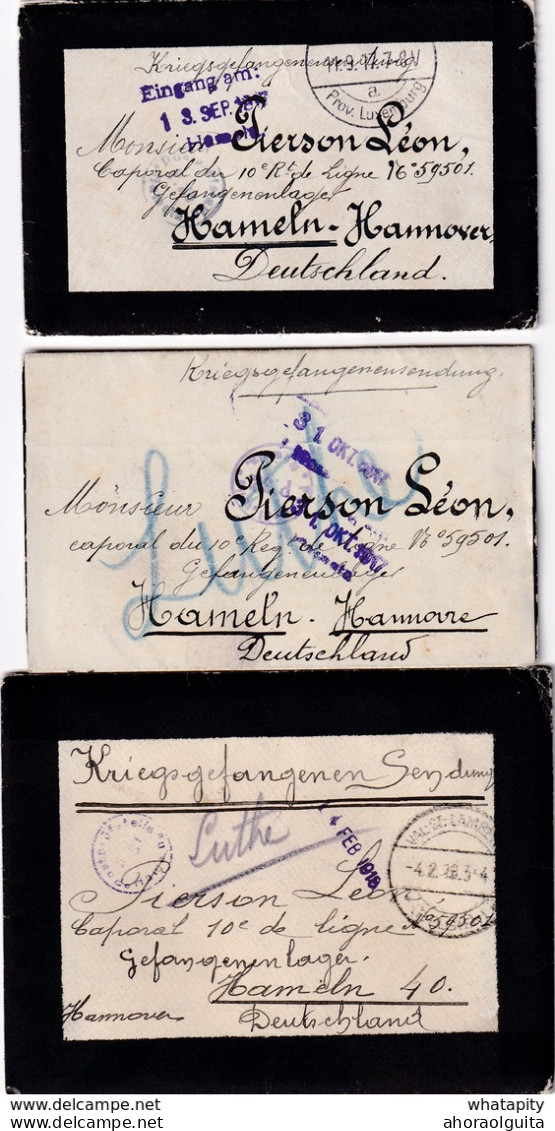 DDW783 - Petite Archive De 26 Lettres/cartes Vers Le Caporal Pierson , Prisonnier En Allemagne (fin 1914 - Fin 1918). - Prisioneros