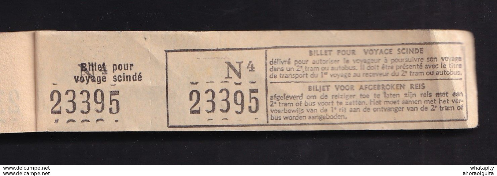 DDAA 892 --  LES TRAMWAYS BRUXELLOIS - Carnet De Billets Pour Voyage Scindé - 80 Pièces Numérotées En Séquence - Europe