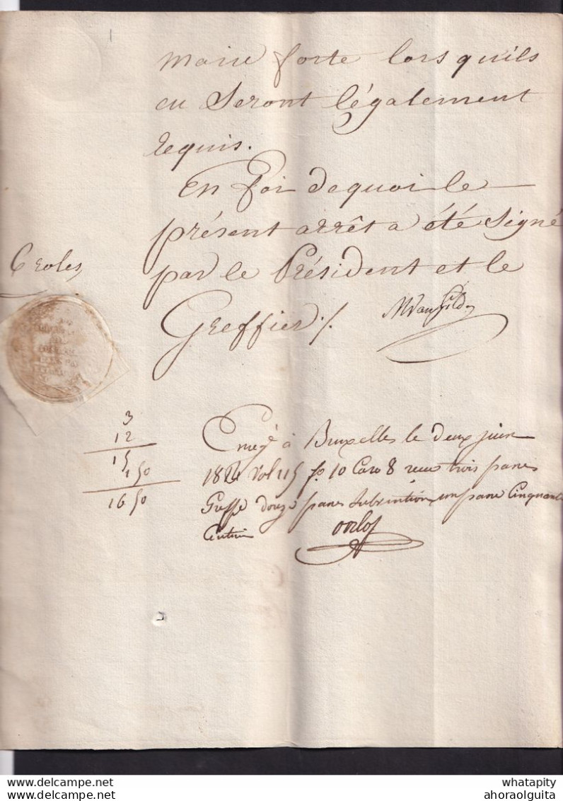 DDAA 662 - Document Fiscal 11 Pages BRUXELLES 2/6/1814 - Courte Période Du Gouvernement Général (avant Les Pays-Bas) - Documentos