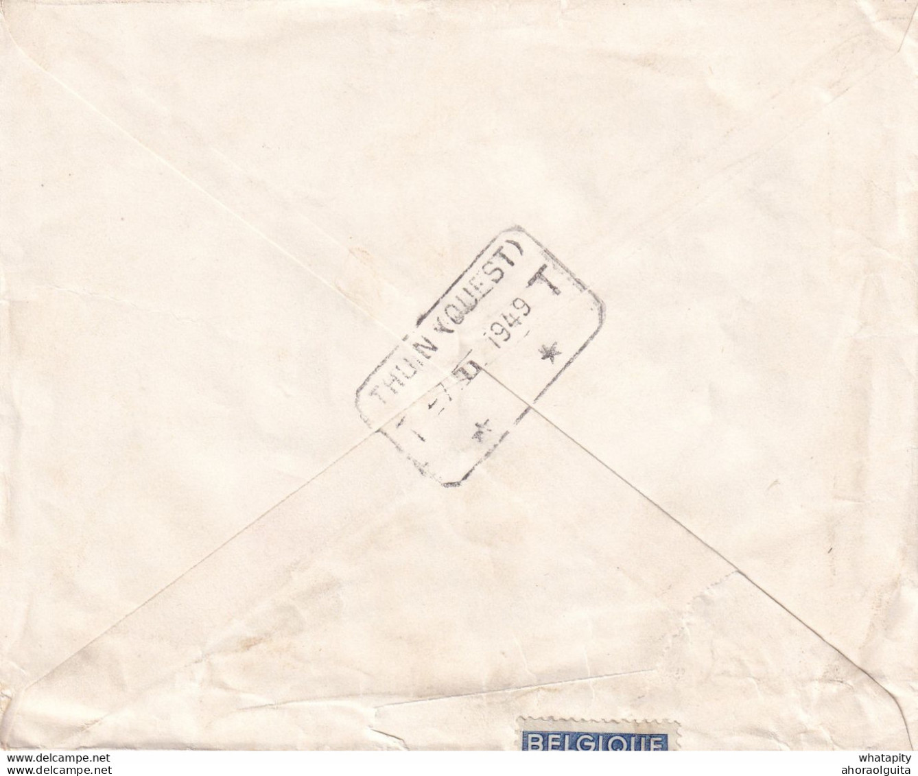 DDY 502 - Enveloppe EXPRES TP Exportation - Télégraphique THUILLIES TT 1949 Vers THUIN OUEST TT - 1948 Exportation