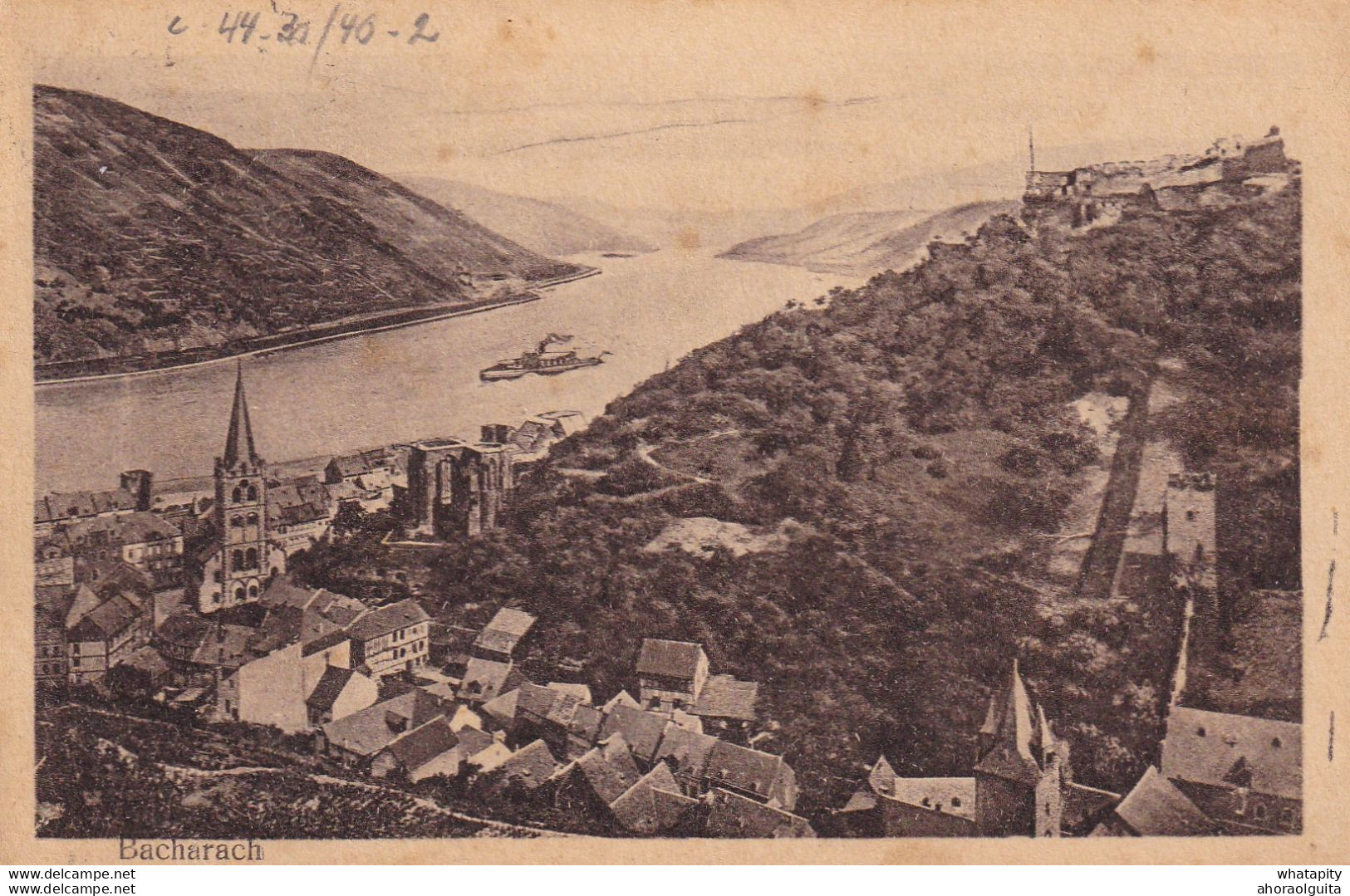 DDY 209  -- Carte-Vue De BACHARACH (Allemagne) En Franchise 1919 - Postes Militaires (gratté) Vers Fortune De VIELSALM - Fortuna (1919)