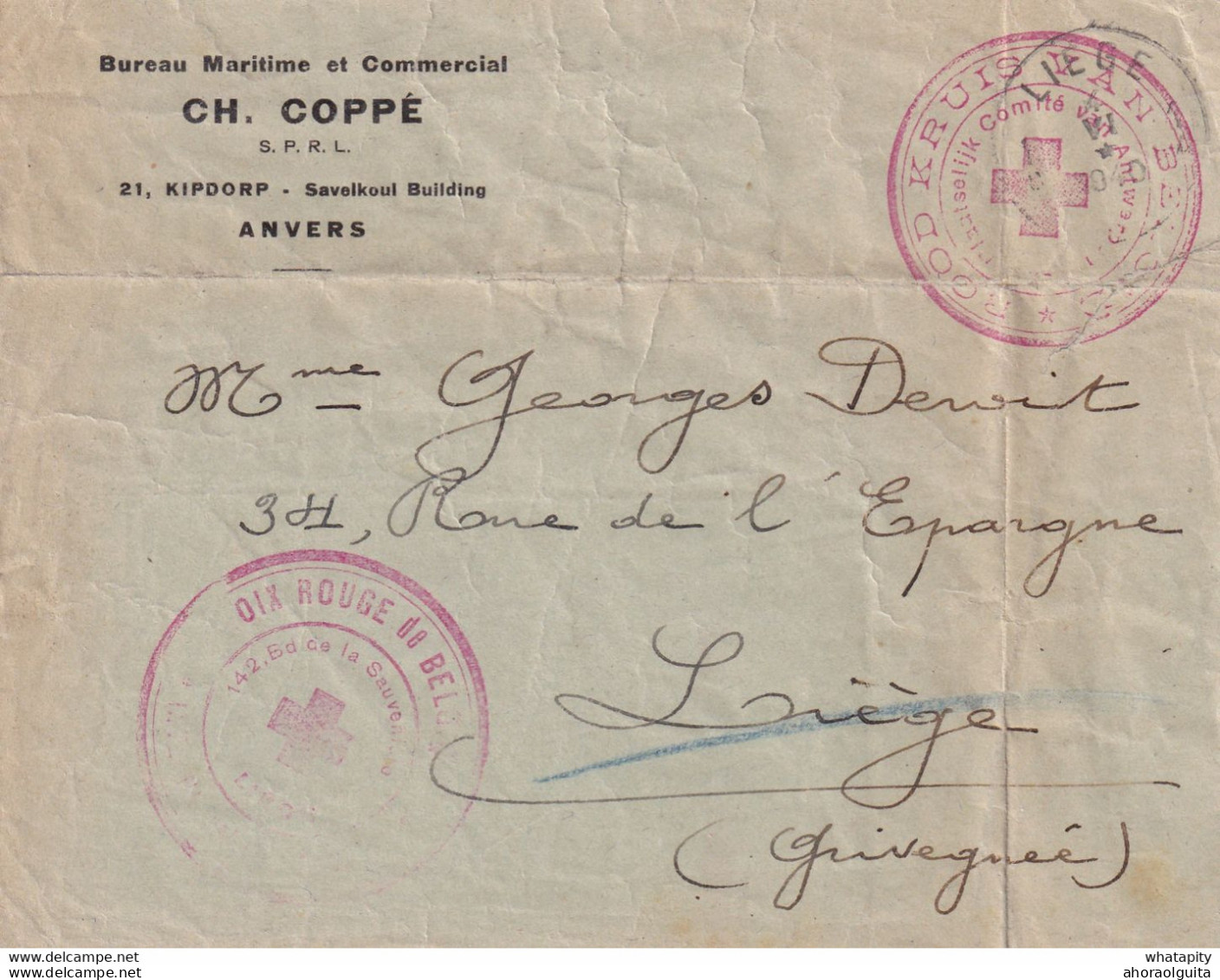 DDY012 - CAMPAGNE Des 18 Jours 1940 - RARE Enveloppe D'un Soldat Belge Prisonnier à BRASSCHAET Vers LIEGE - Guerra 40 – 45 (Cartas & Documentos)