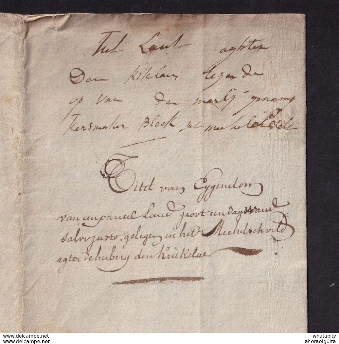 DDCC 416 - Acte Sur Papier Fiscal MECHELEN An 7  - Terrein In Het Mechelse Veld, Achter De Herberg De Kuikelaar - 1794-1814 (Periodo Frances)
