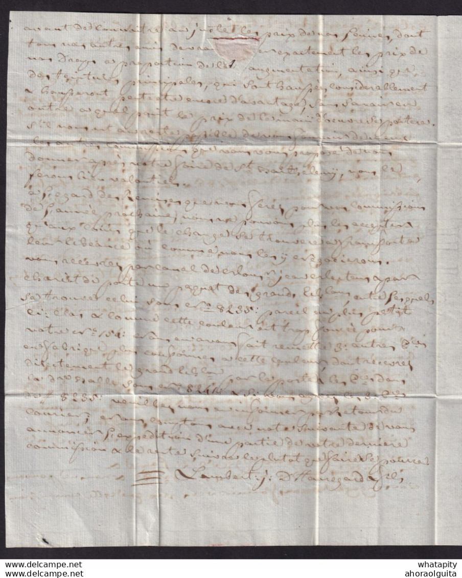 DDBB 199 - Histoire Postale De BATTICE - Précurseur 1792 Grande Griffe BATTICE - Origine DOLHAIN - Signée D'Hauregard - 1790-1794 (Austr. Revol. & Fr. Invas.)