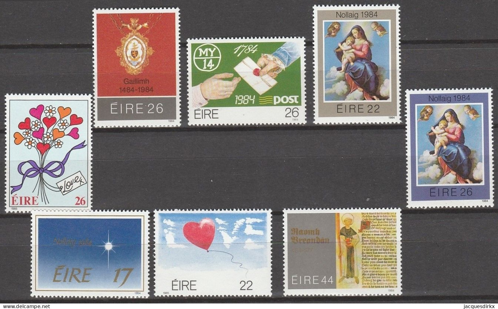 Ireland       .   Y&T      .  8 Stamps     .    **      .   MNH - Unused Stamps
