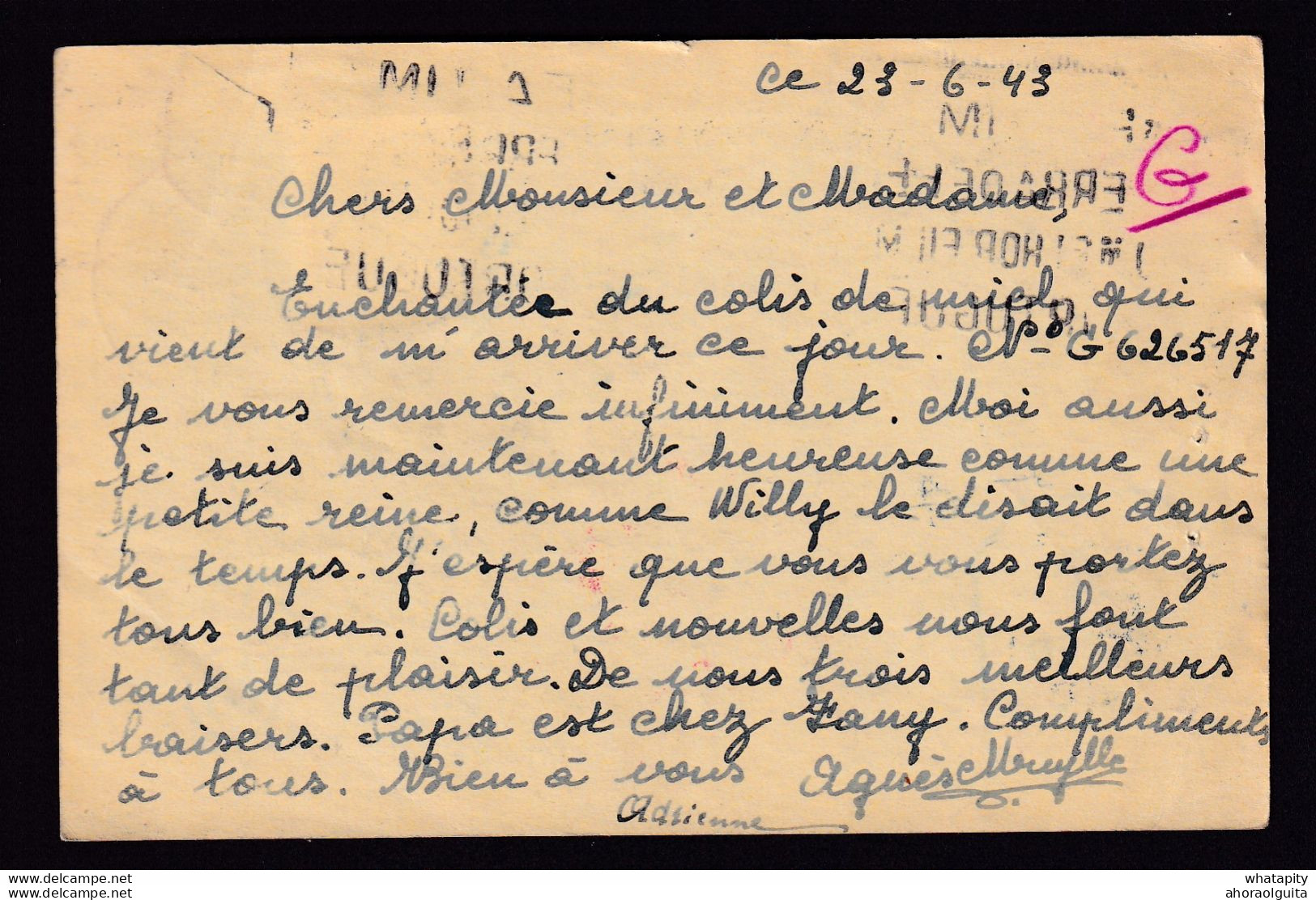 DDBB 022 -- Entier Petit Sceau ZWEVEZELE 1943 Vers OCA Lisbonne Pour Le CONGO - Censures Allemandes Et Anglaises - Guerre 40-45 (Lettres & Documents)