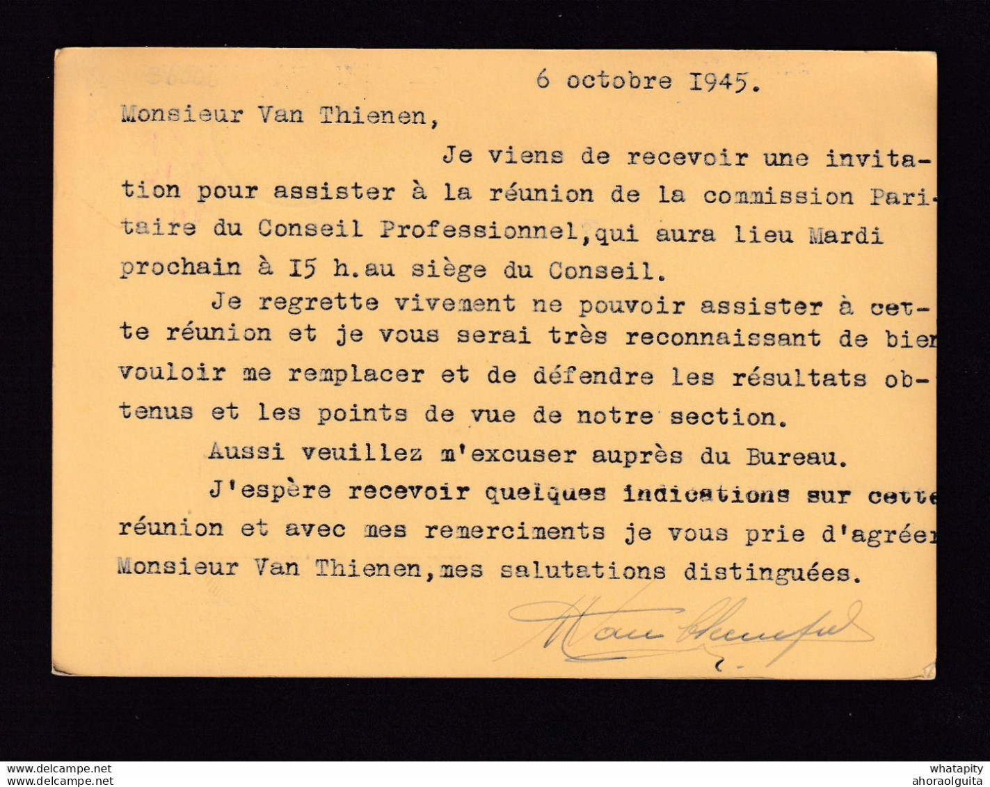 DDBB 006 - Carte Privée TP Petit Sceau ST AMANDSBERG 1945 - Entete Van Cleemput S.A. à MONT ST AMAND - 1935-1949 Small Seal Of The State