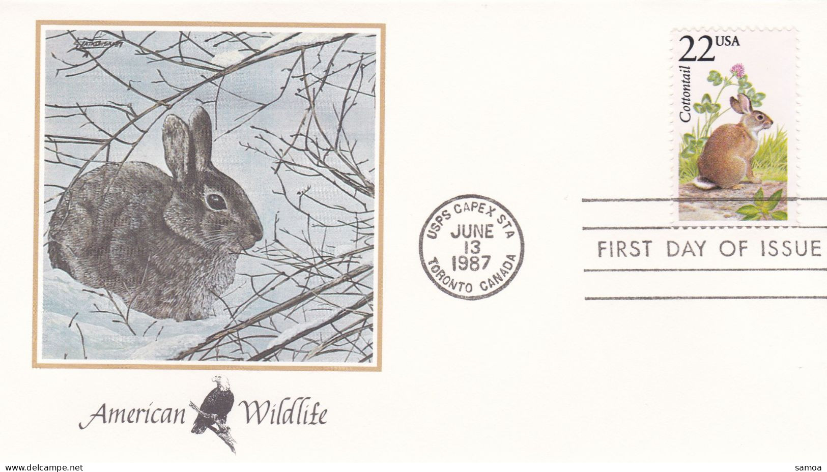 États-Unis FDC 1987 1722 Lapin De Floride - 1981-1990