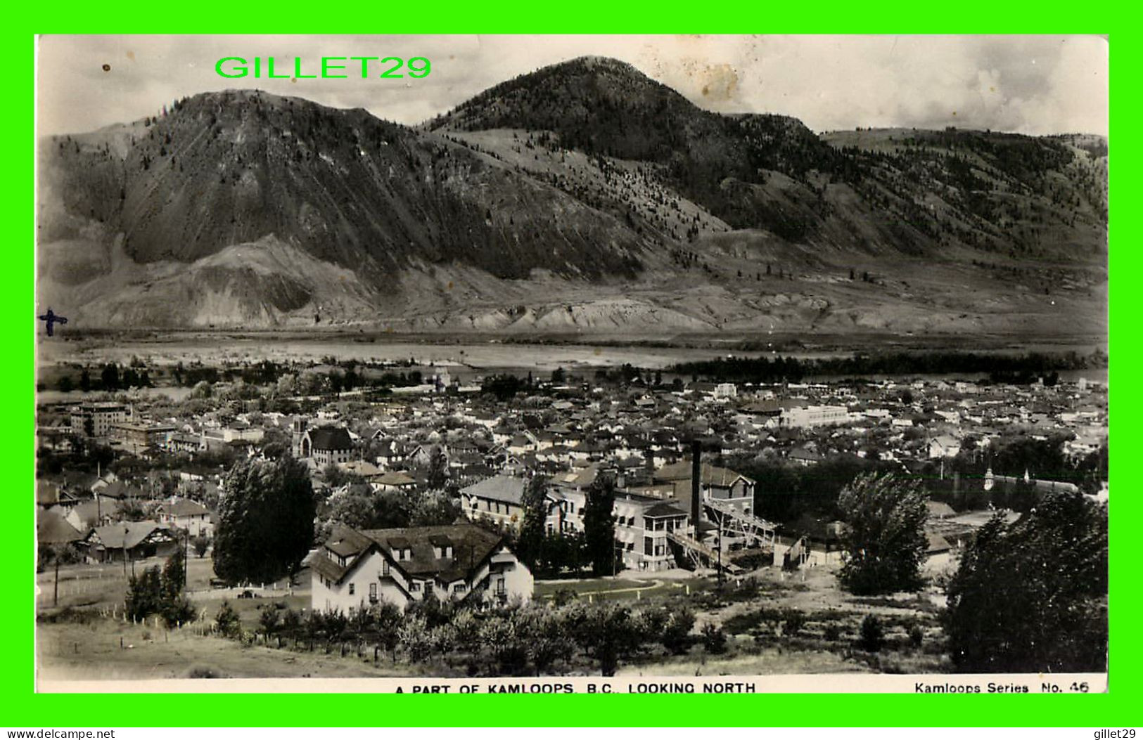 KAMLOOPS, BC - A PART OF THE CITY LOOKING NORTH - REAL PHOTOGRAPH - J. FRED SPALDING - - Kamloops