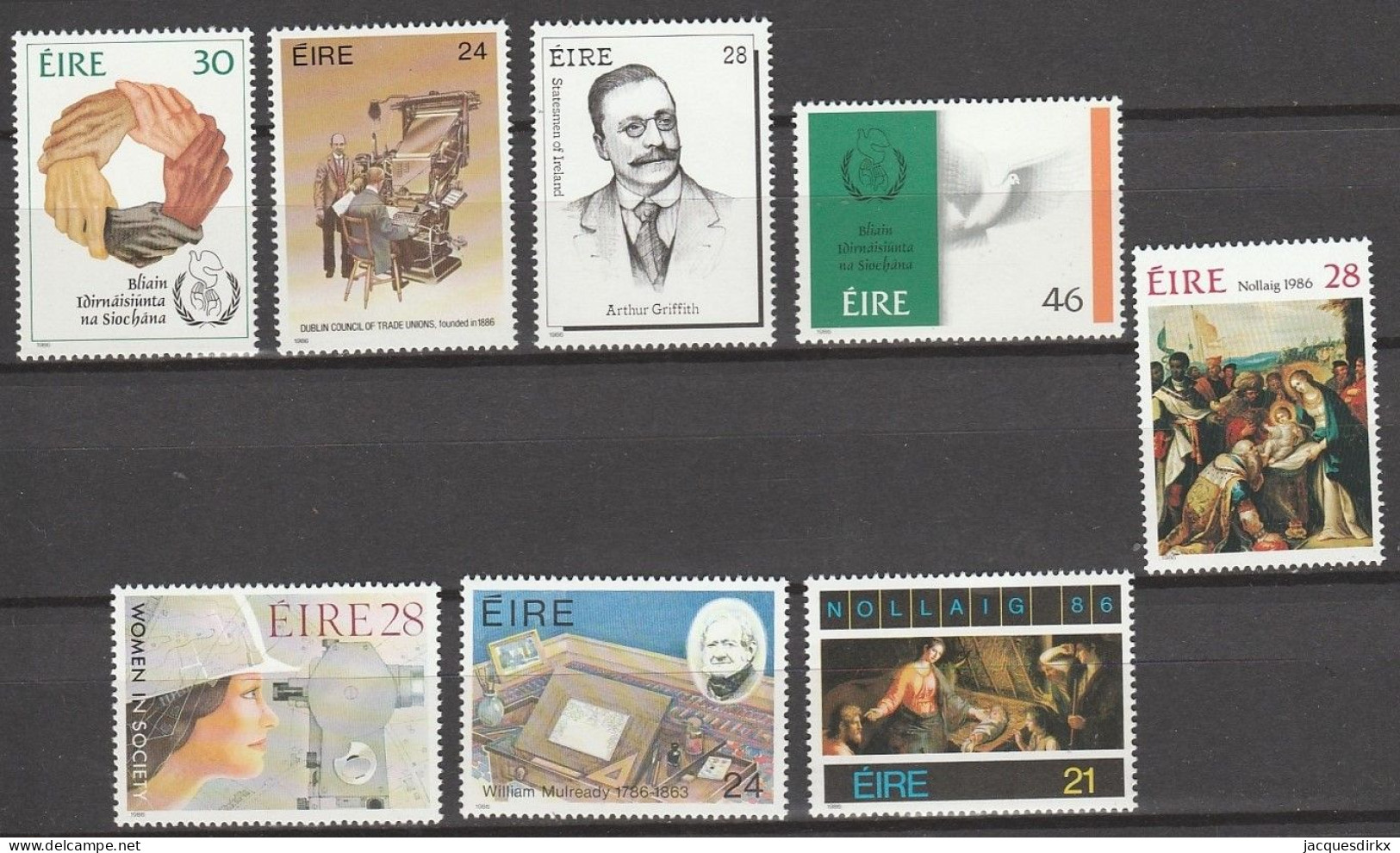 Ireland        .   Y&T     .  8 Stamps    .    **      .   MNH - Neufs