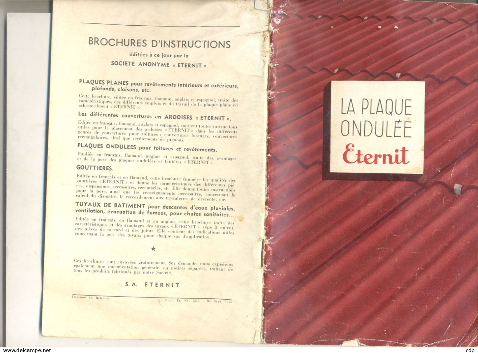 Manuel éternit  1953 - Materiaal En Toebehoren