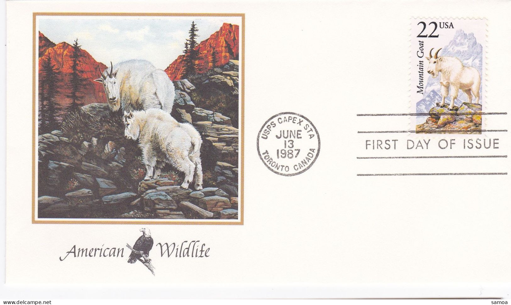 États-Unis FDC 1987 1755 Chèvre Des Montagnes Rocheuses - 1981-1990