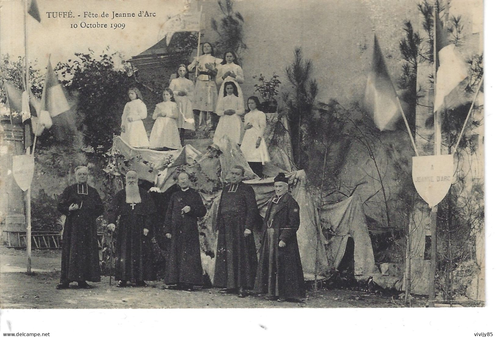 72 - TUFFE - T.Belle Vue Animée De La Fête De Jeanne D'Arc - 10 Octobre 1909 - Tuffe