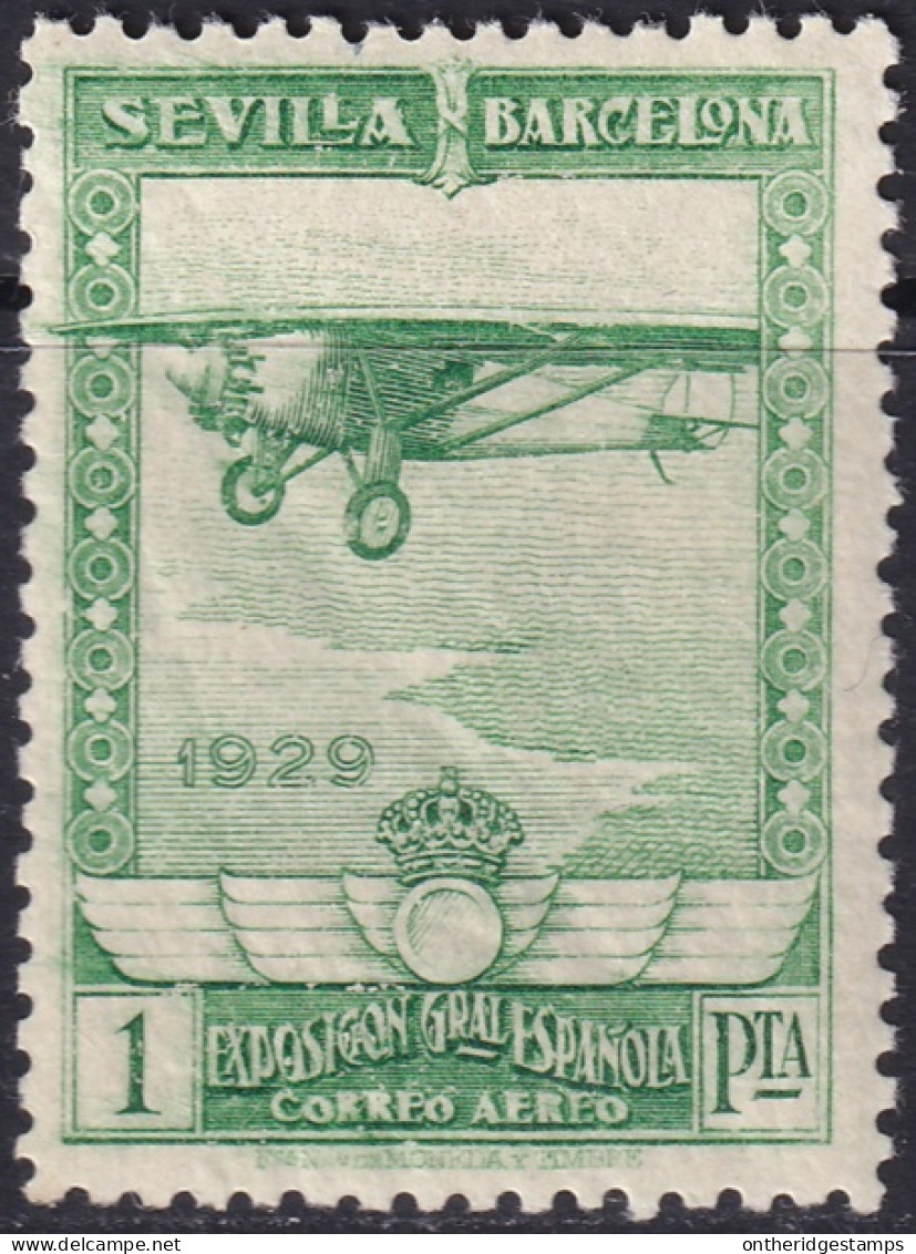 Spain 1929 Sc C10 España Ed 452 Air Post MLH* Disturbed Gum - Nuevos