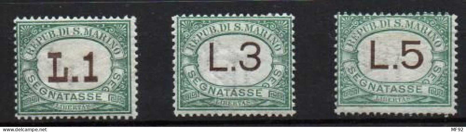 San Marino (Tasas) Nº  15/17. - Postage Due