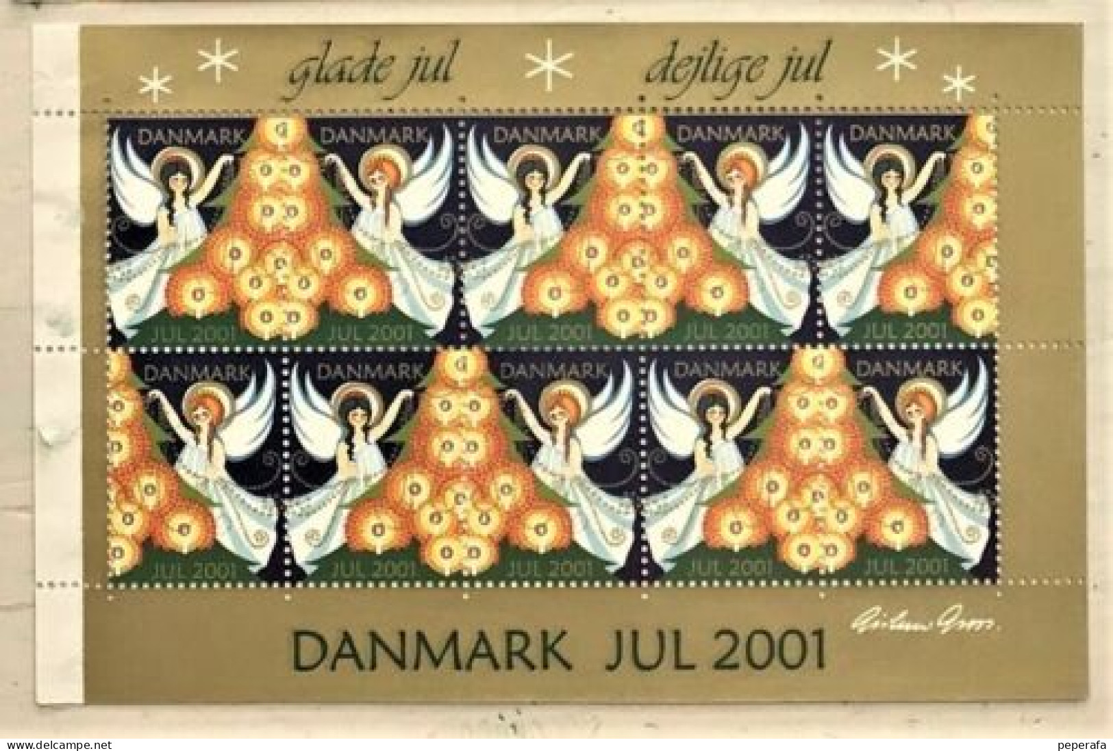 Denmark 2001 Jul Julemærke Christmas Poster Stamp Vignette - Variedades Y Curiosidades