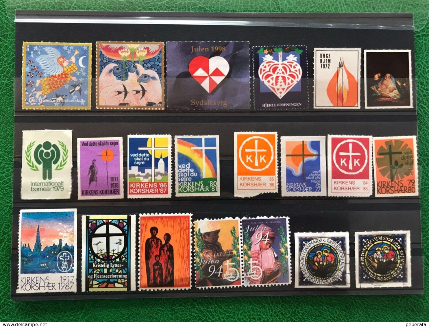 Denmark, COLLECTION Poster Stamp Mærker Cinderella Vignette CHURCH CRUSADER KORS - Errors, Freaks & Oddities (EFO)