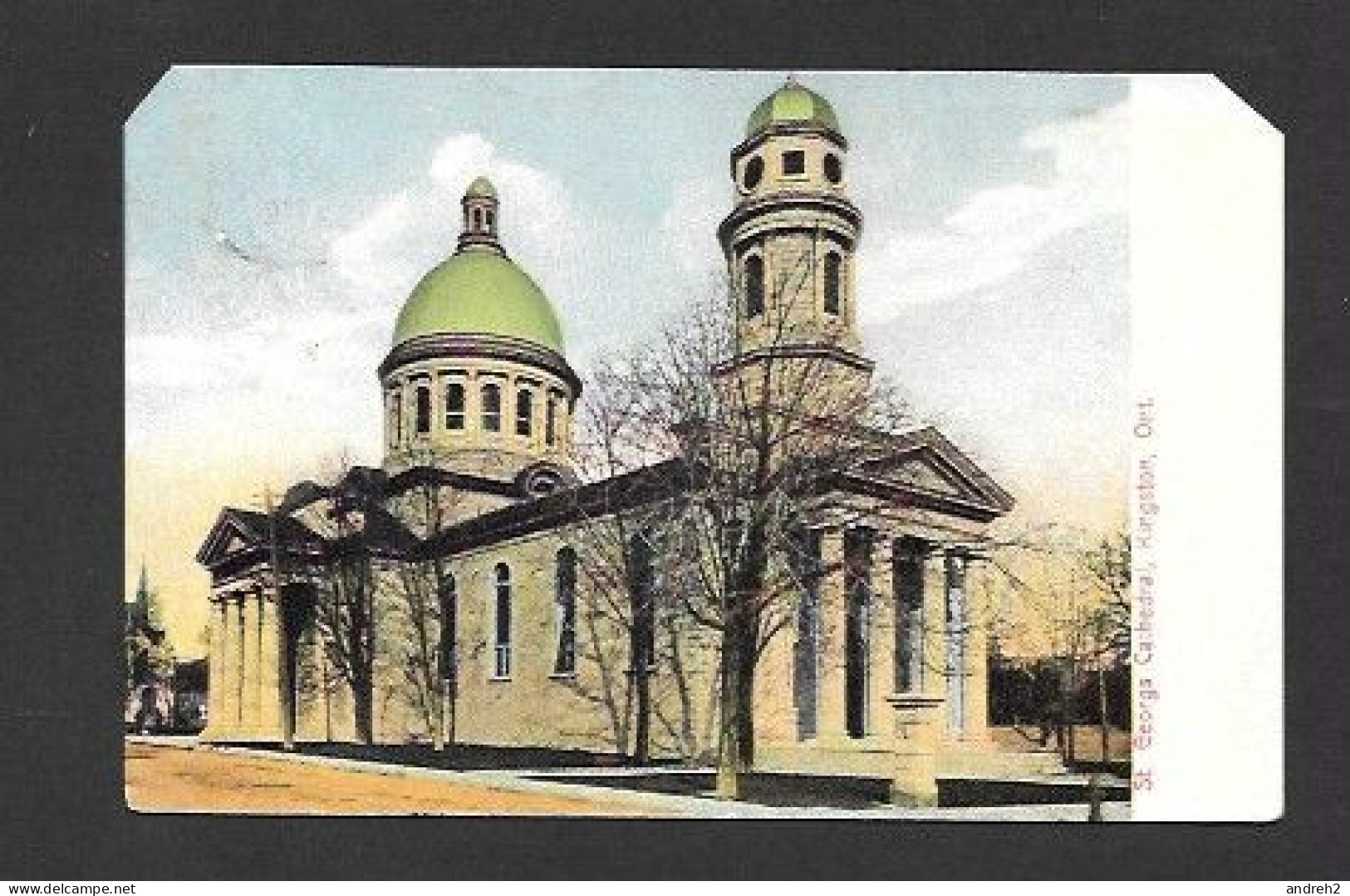 Kingston Ontario  -  C.P.A.  St Georgs Cathedral - Postmarked 1906 - By Nash Bros. - Buffalo