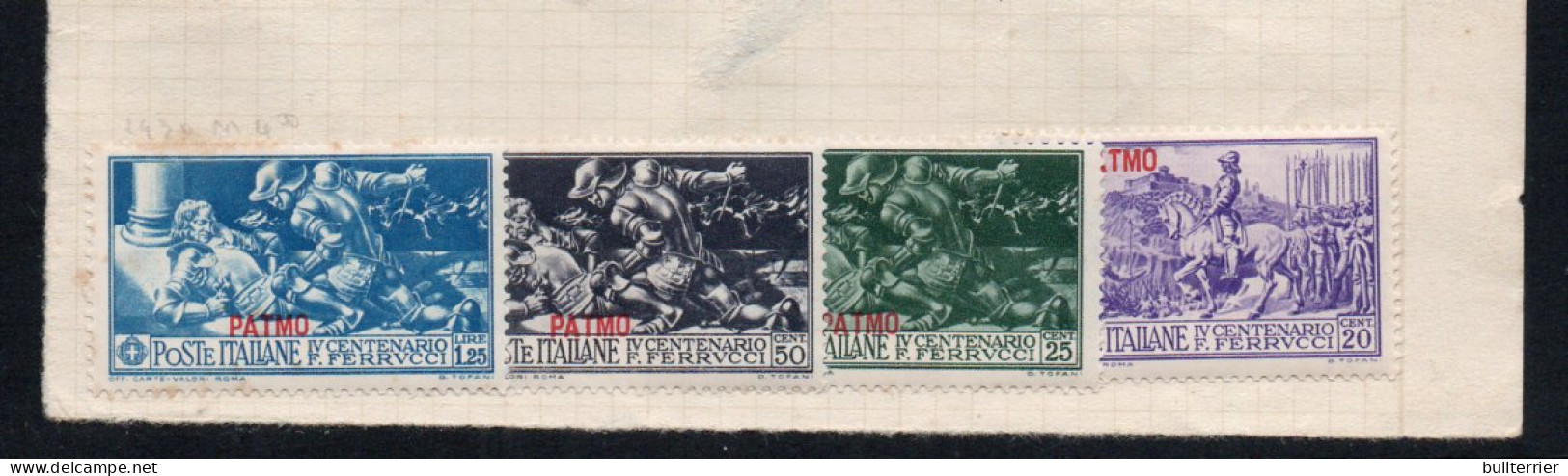 AEGEAN ISLANDS  / PATMO   -1930 FERRUCCI 20C. 25C  50C AND 1L25 MINT HINGED  SG CAT £23 - Aegean (Nisiro)