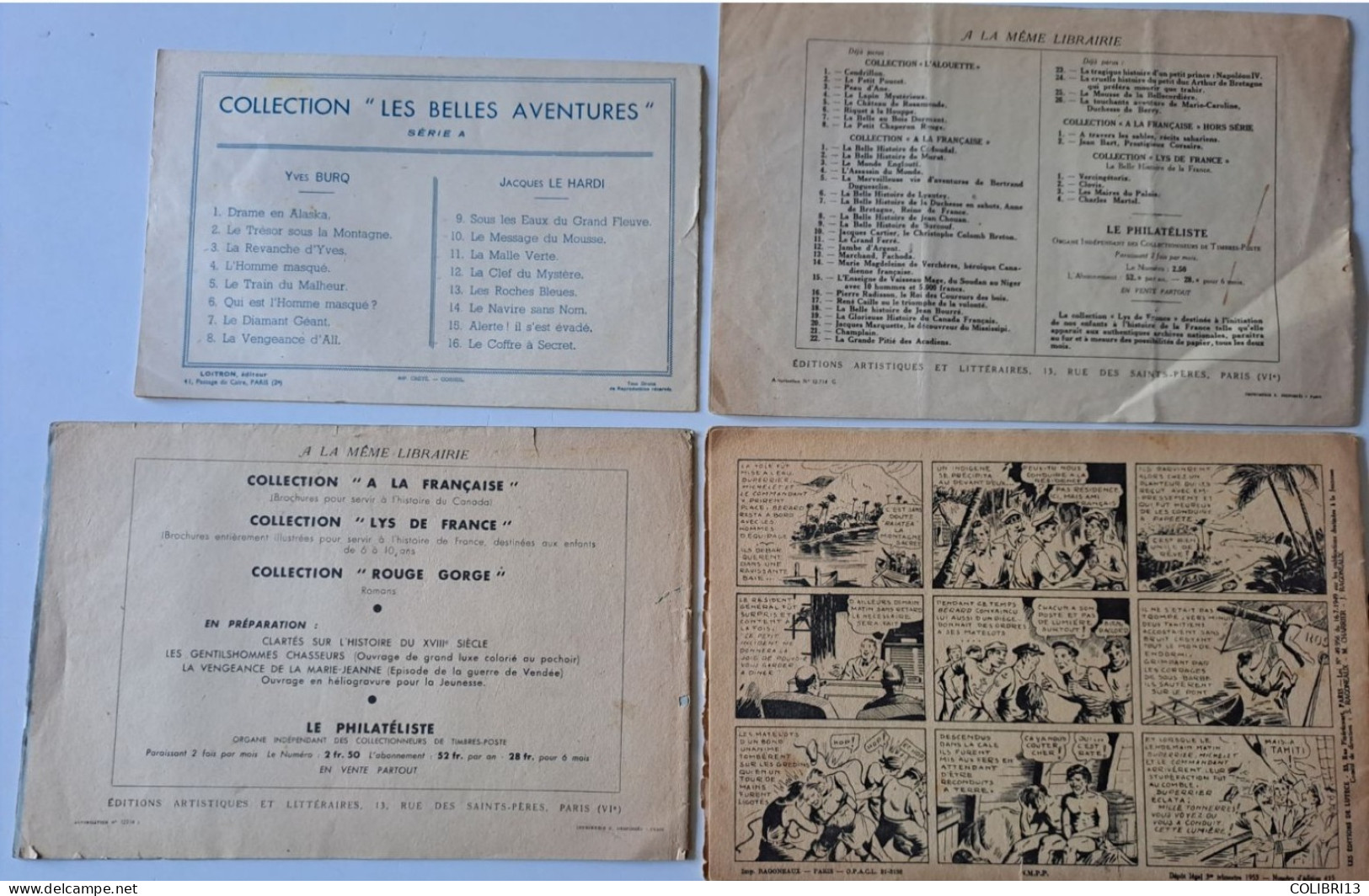 RECIT COMPLET  2 LYS DE FRANCE 7& 10 Charles Le Chauve Philippe Auguste CAHIERS De L'AVENTURE N°6 BELLES AVENTURES N°7 - Wholesale, Bulk Lots