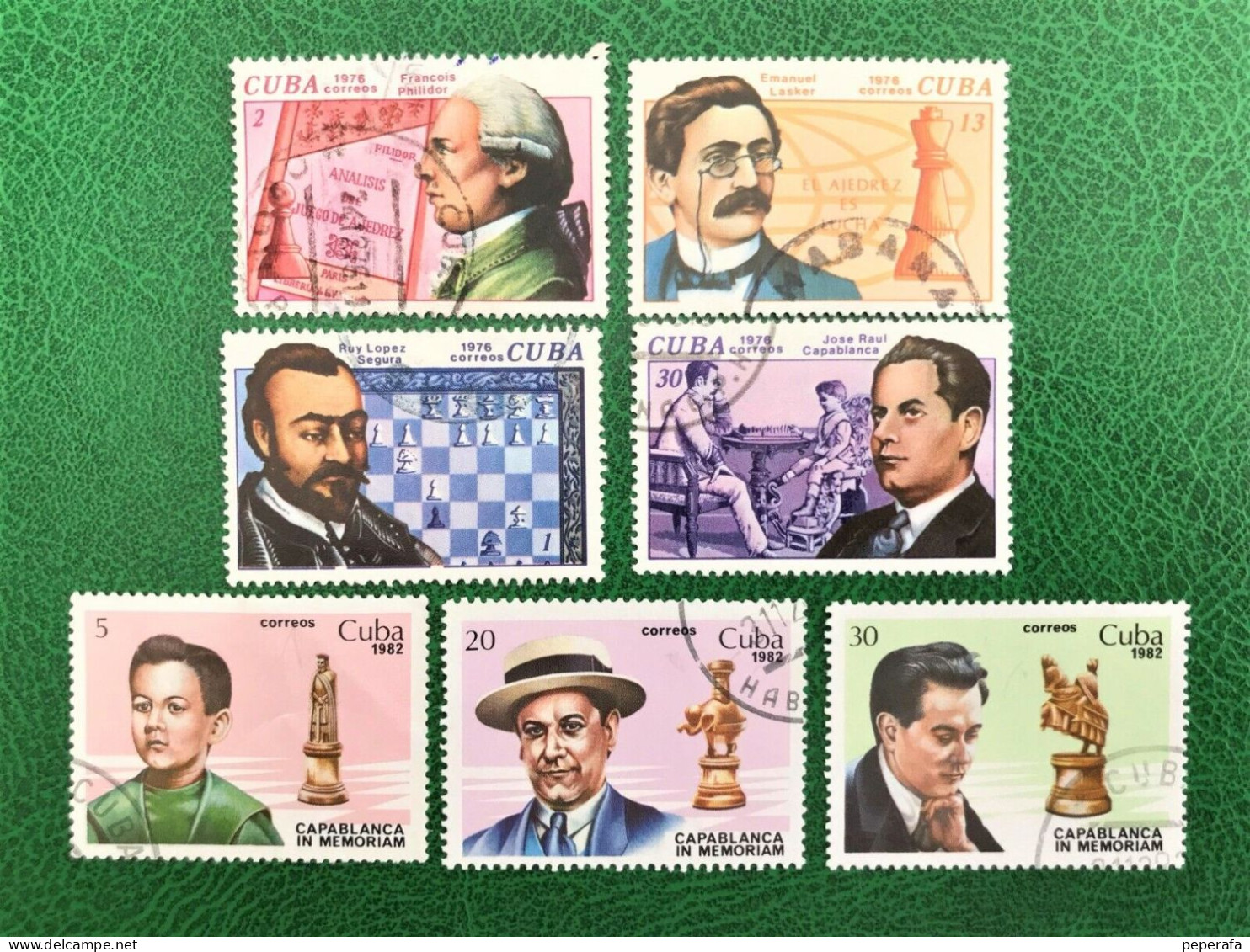 CUBA Capablanca, COLLECTION Ajedrez Chess, USED - Oblitérés