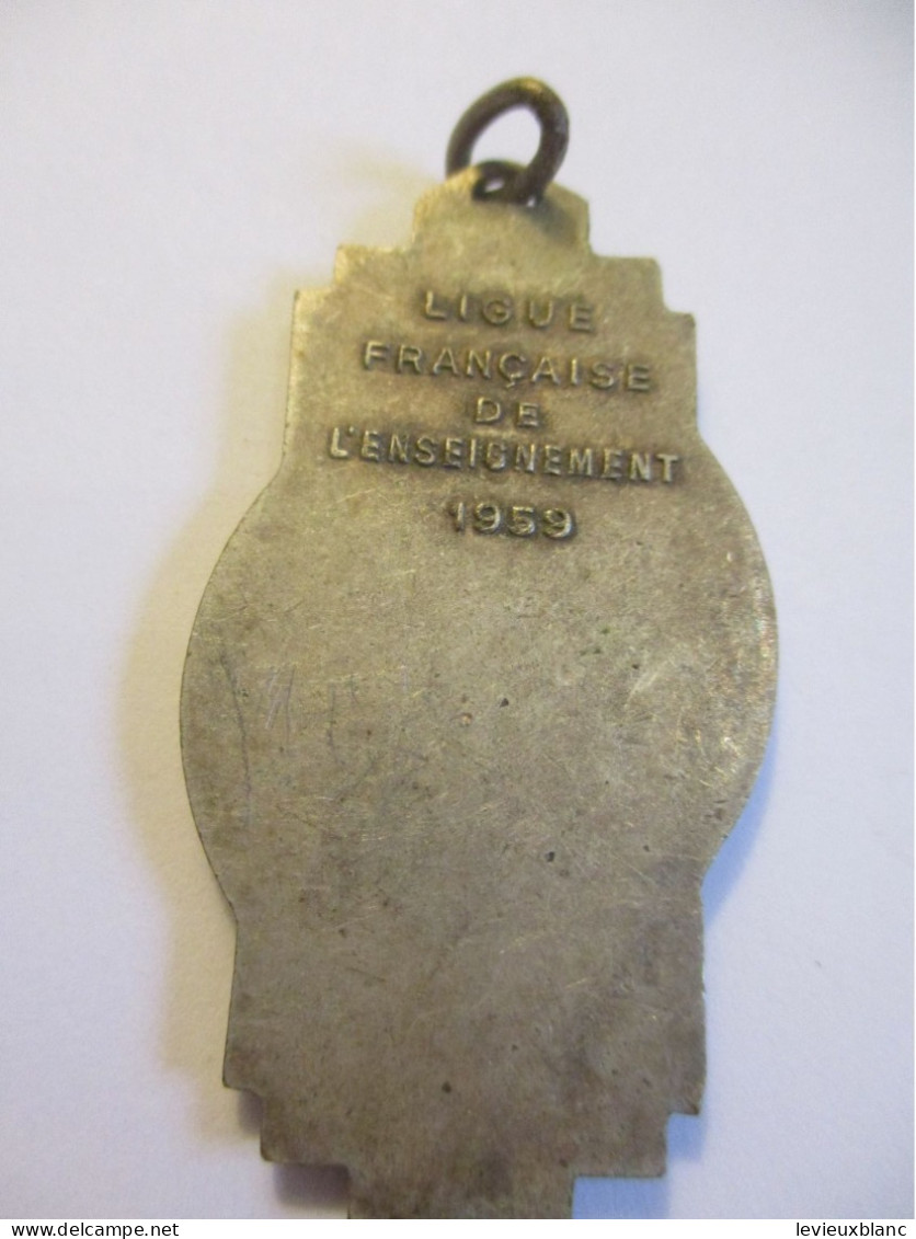 Athlétisme/Médaille De Sport/ /UFOLEP/ Ligue Française De L'Enseignement/Bronze Nickelé/ 1959   SPO418 - Athletics
