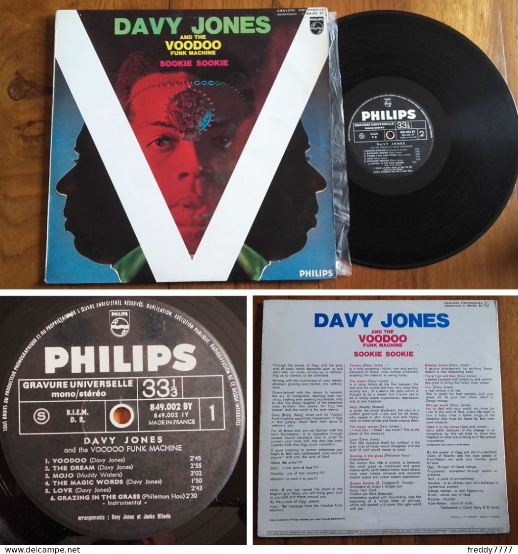 RARE French LP 33t RPM BIEM (12") DAVY JONES And The VOODOO FUNK MACHINE «Sookie Sookie» (1968) - Collector's Editions