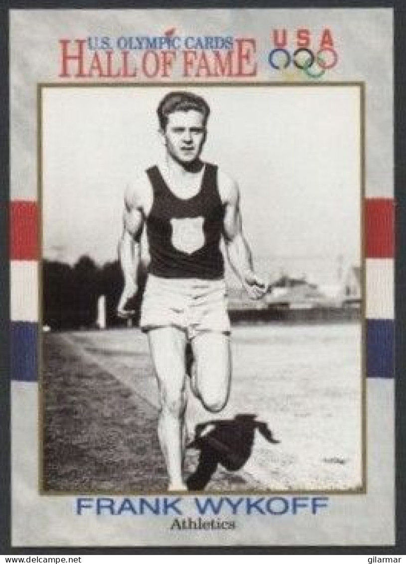 UNITED STATES 1991 - U.S. OLYMPIC CARDS HALL OF FAME # 22  OLYMPIC GAMES 1926 / 1932 / 1936 FRANK WYKOFF - ATHLETICS - G - Sonstige & Ohne Zuordnung