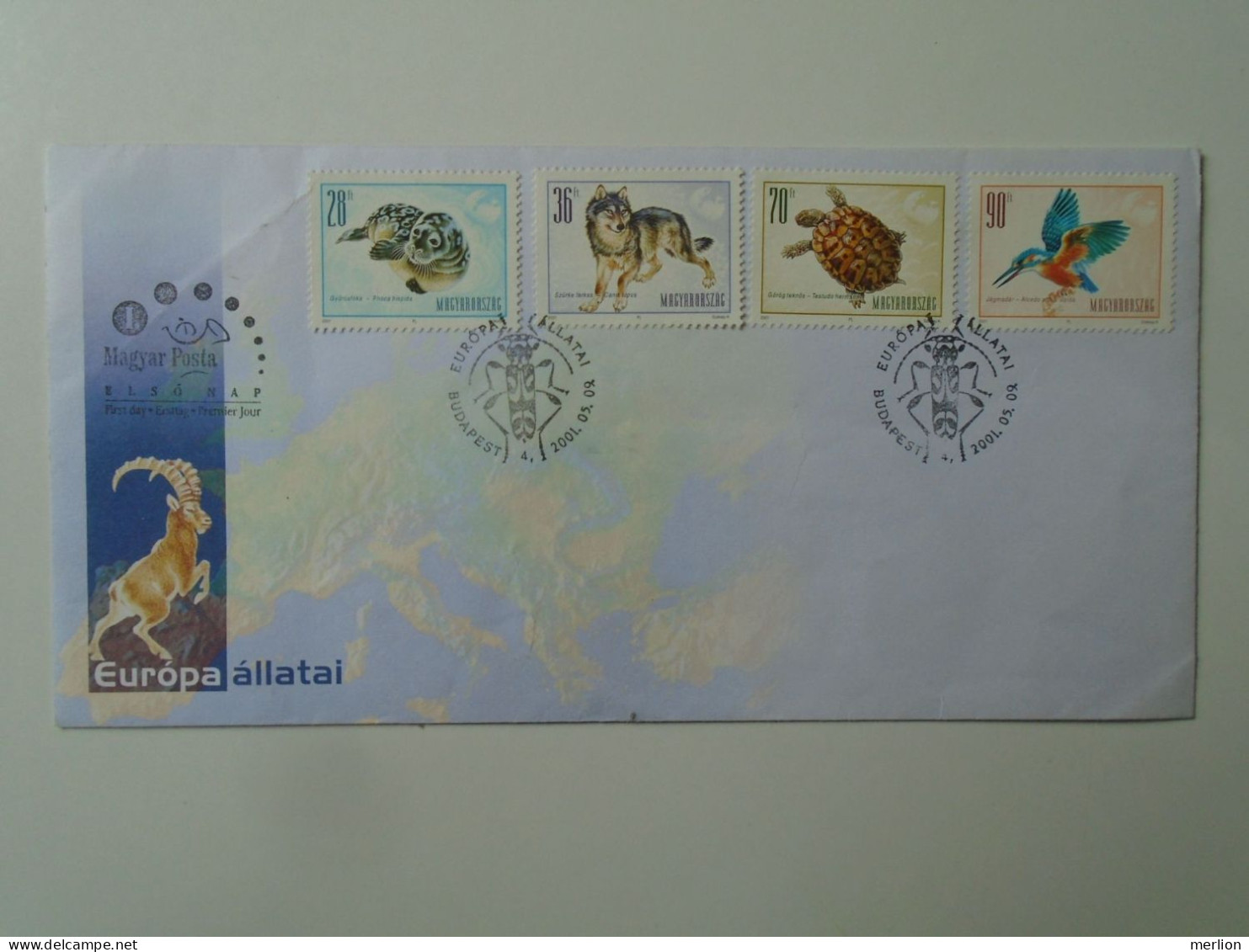 ZA447.21   Hungary   FDC   HUNGARY - 2001  European Animals - Cartas & Documentos