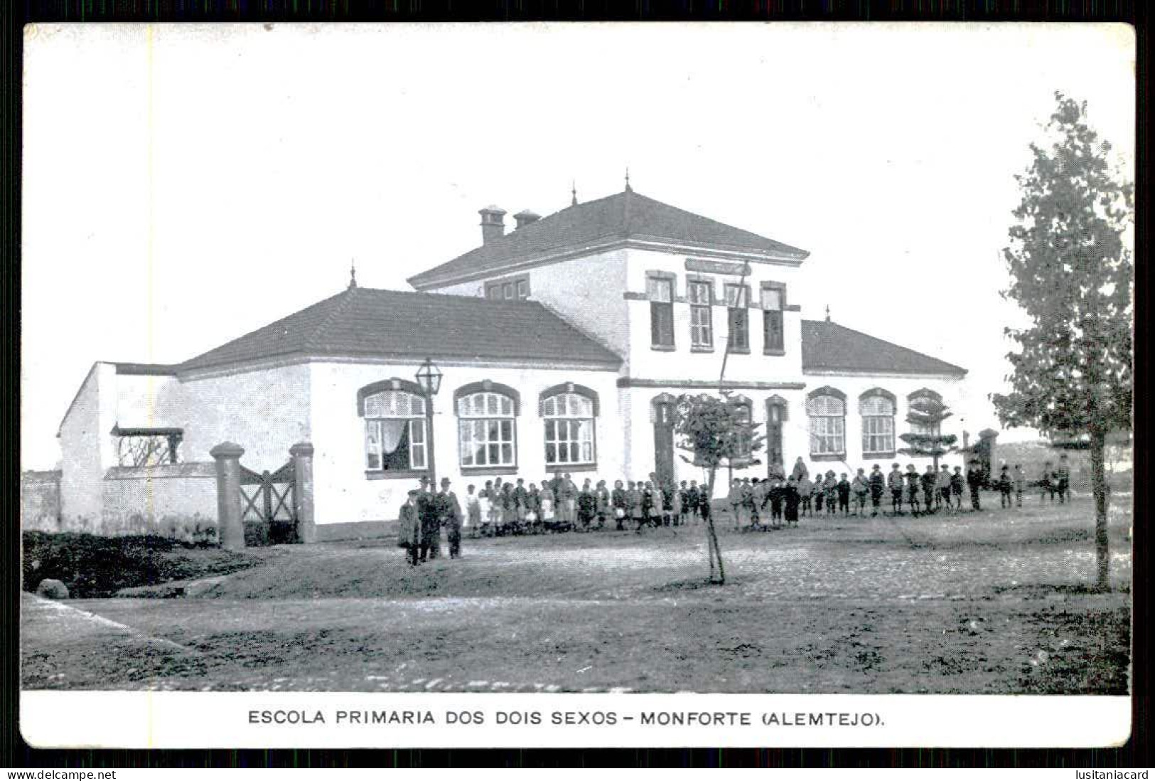 MONFORTE - ESCOLAS -  Escola Primaria Dos Dois Sexos.(Ed. José Maria Cid./ Ofic.Ilustração Portugueza) Carte Postale - Portalegre